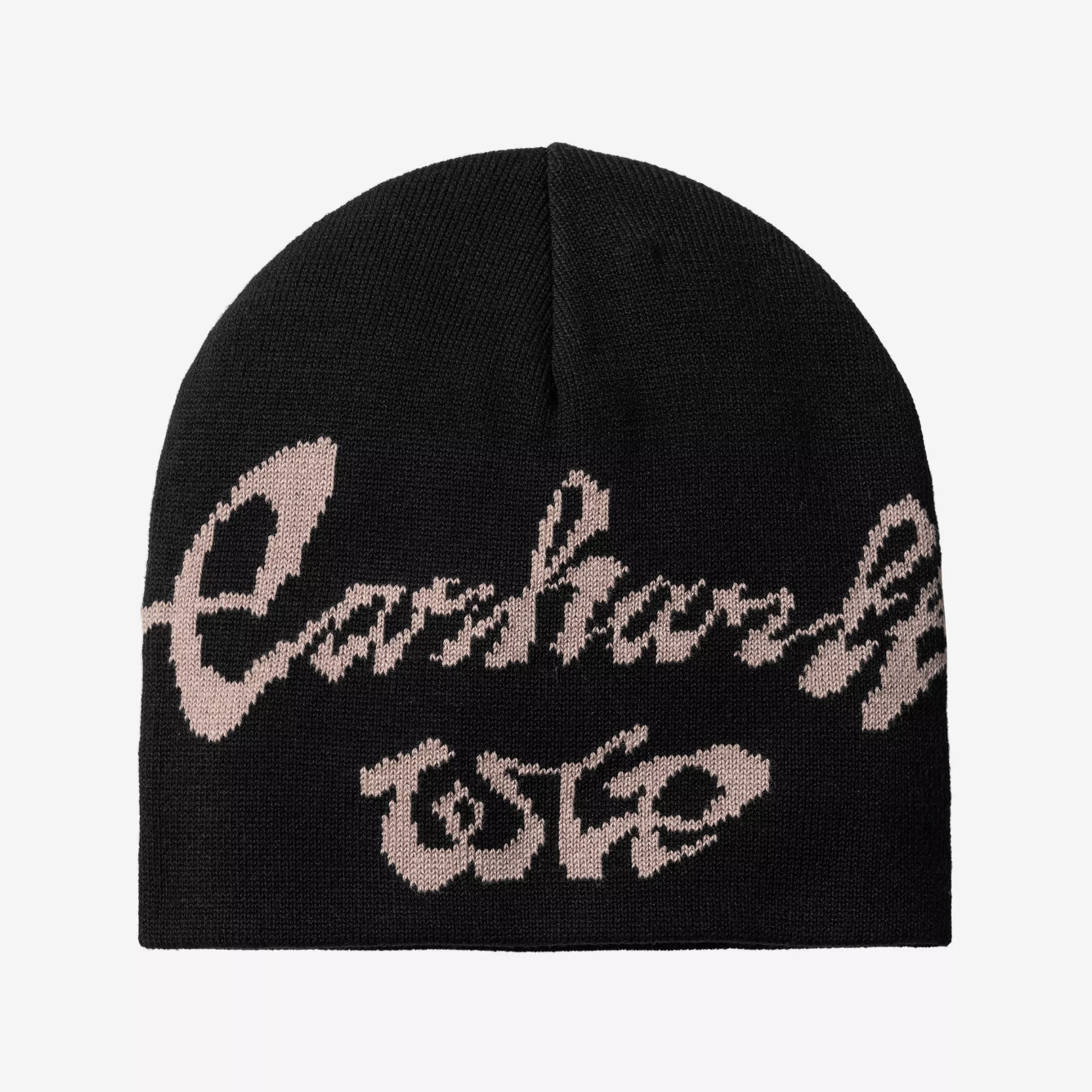 -(B5c02)-CARHARTT WIP CHEDDA WIP BEANIE 字體 LOGO 毛帽 黑色/綠色-I036181
