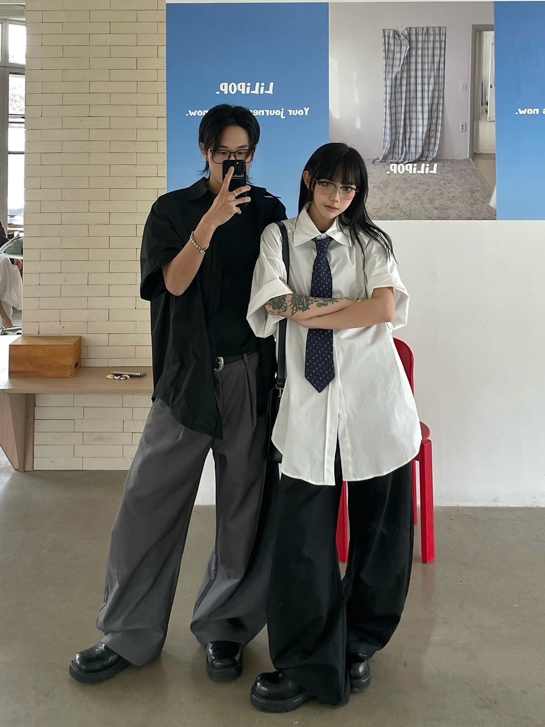 (GOAL) 8228 寬版特殊剪裁襯衫 169