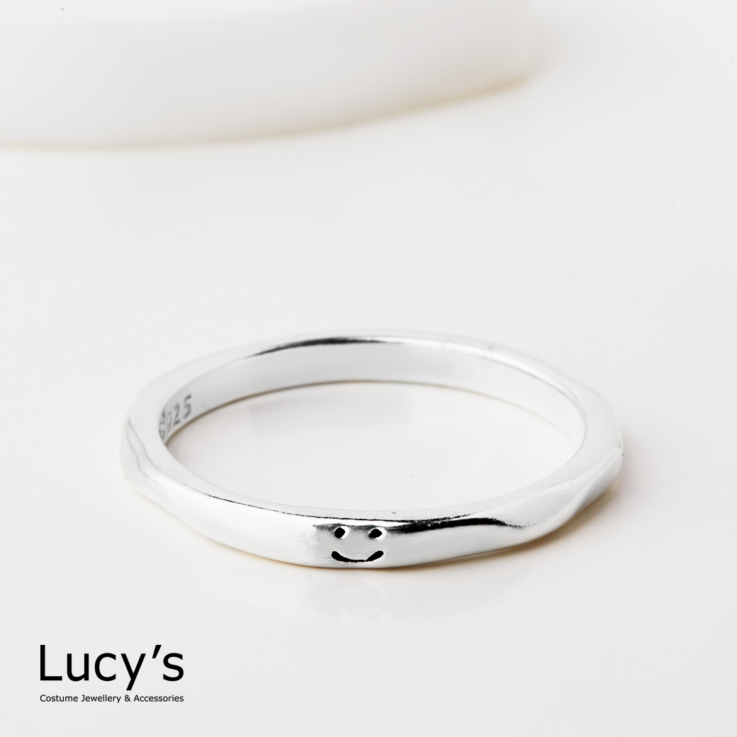 925純銀 低調微笑 尾戒 (125881/125882/125883)