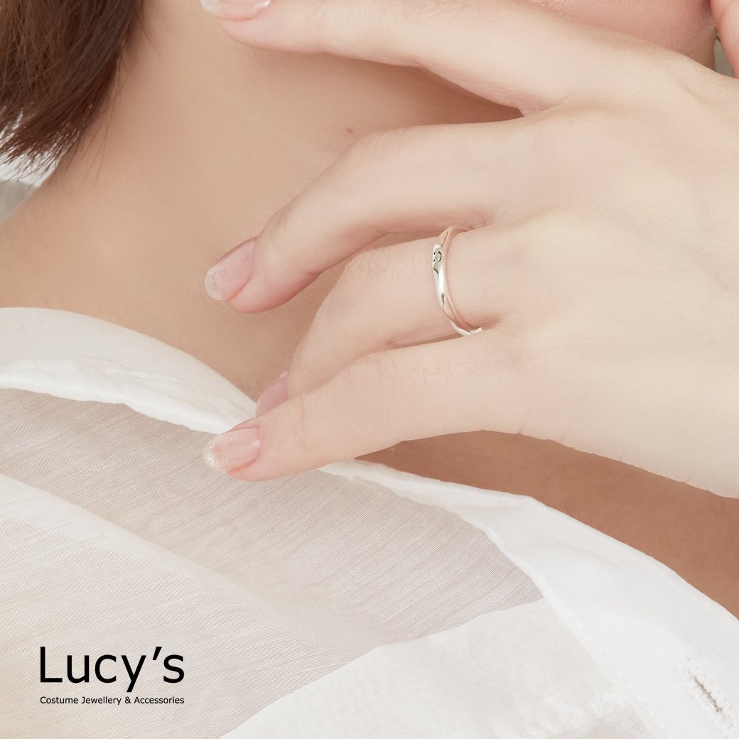 925純銀 低調微笑 尾戒 (125881/125882/125883)