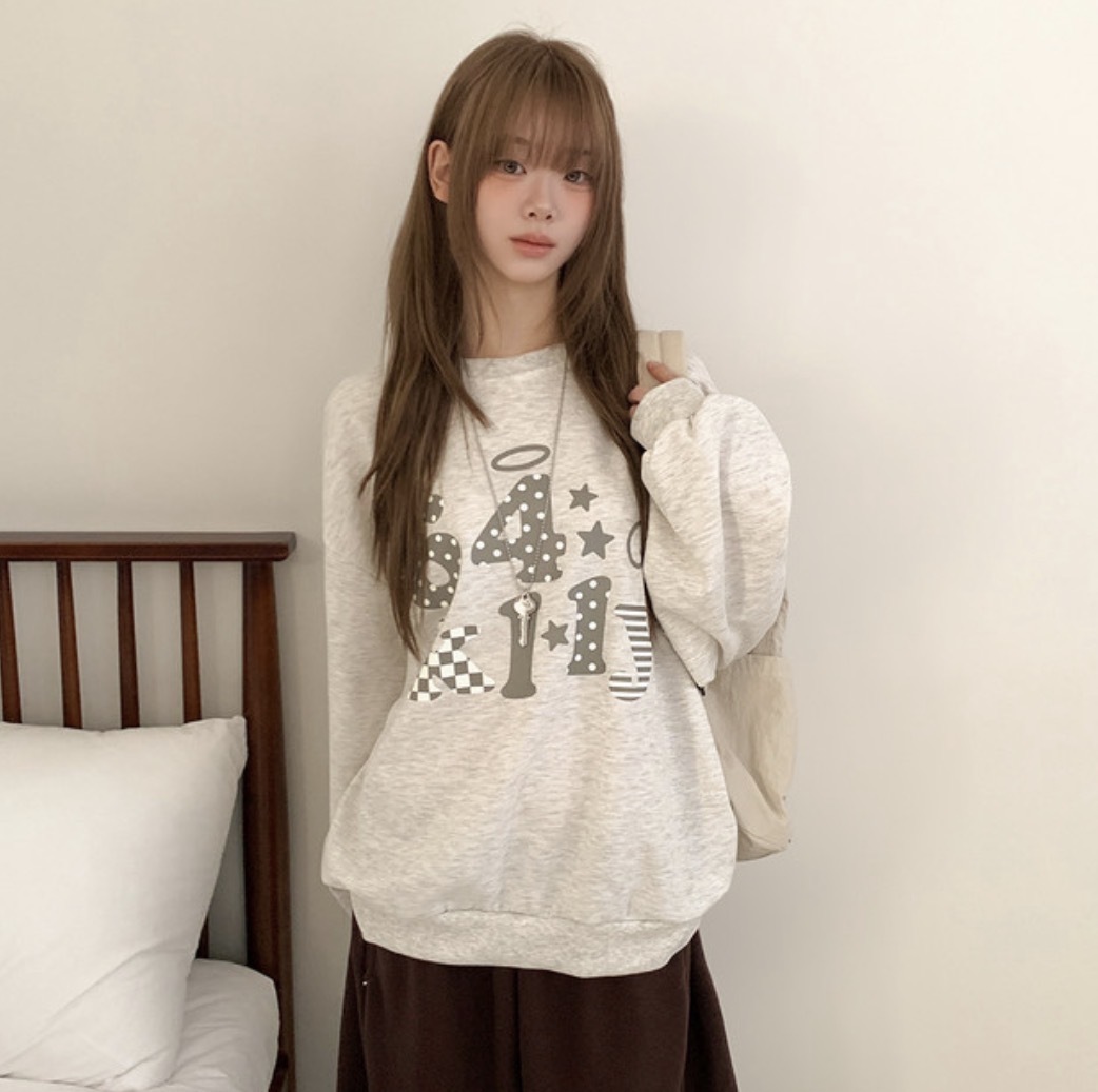KOREA ANGEL WINGS NUMBER SWEATSHIRT 四色入