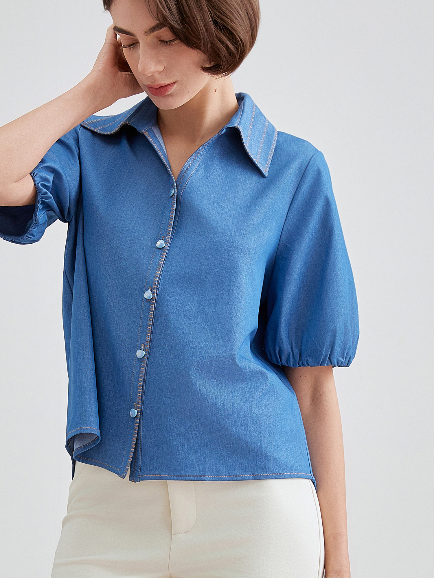 mi-tu 燈籠袖襯衫