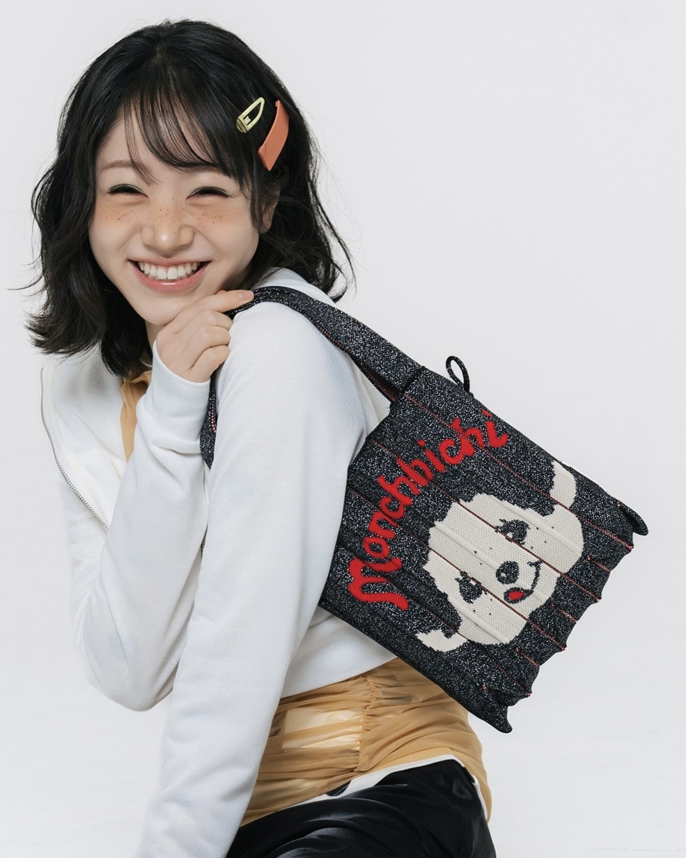 🇰🇷 JOSEPH AND STACEY X LUCKY PLEATED KNIT SMALL MONCHHICHI 夢奇奇 蒙奇奇 聯名款 針織包 風琴包 手提包 / 預購