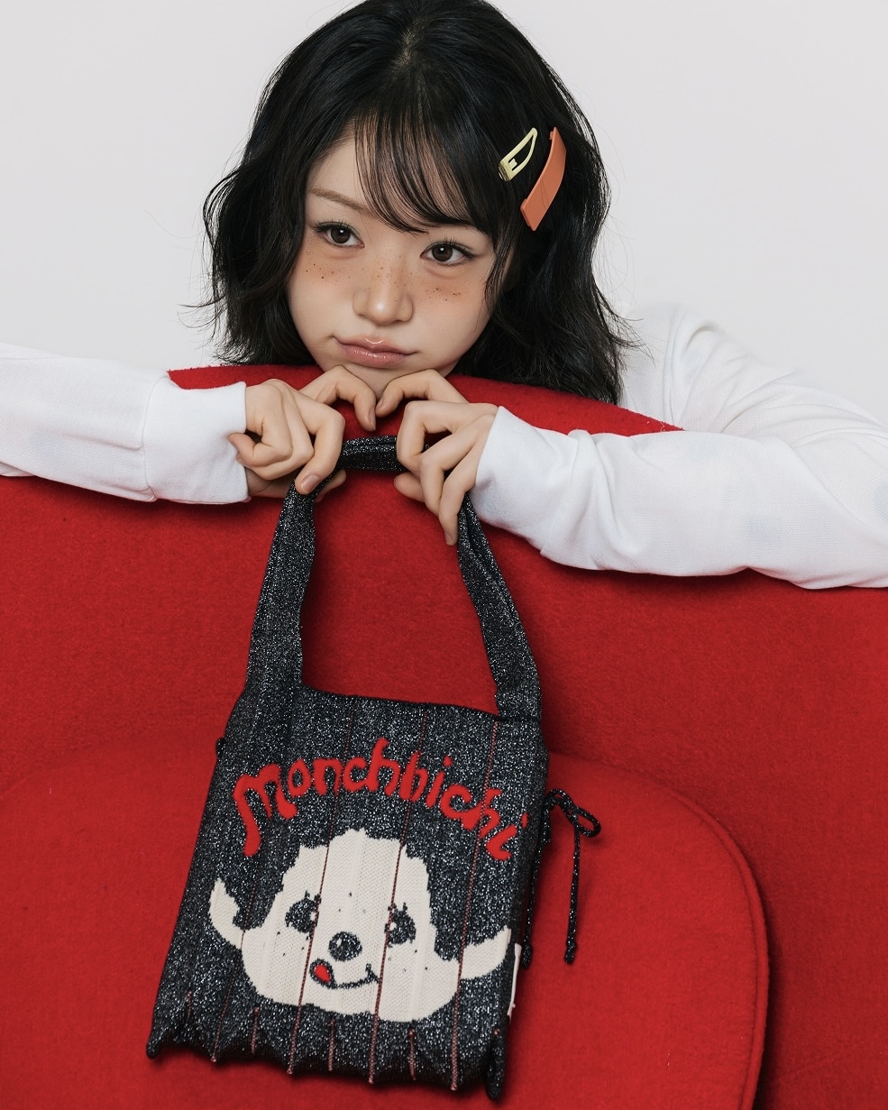 🇰🇷 JOSEPH AND STACEY X LUCKY PLEATED KNIT SMALL MONCHHICHI 夢奇奇 蒙奇奇 聯名款 針織包 風琴包 手提包 / 預購