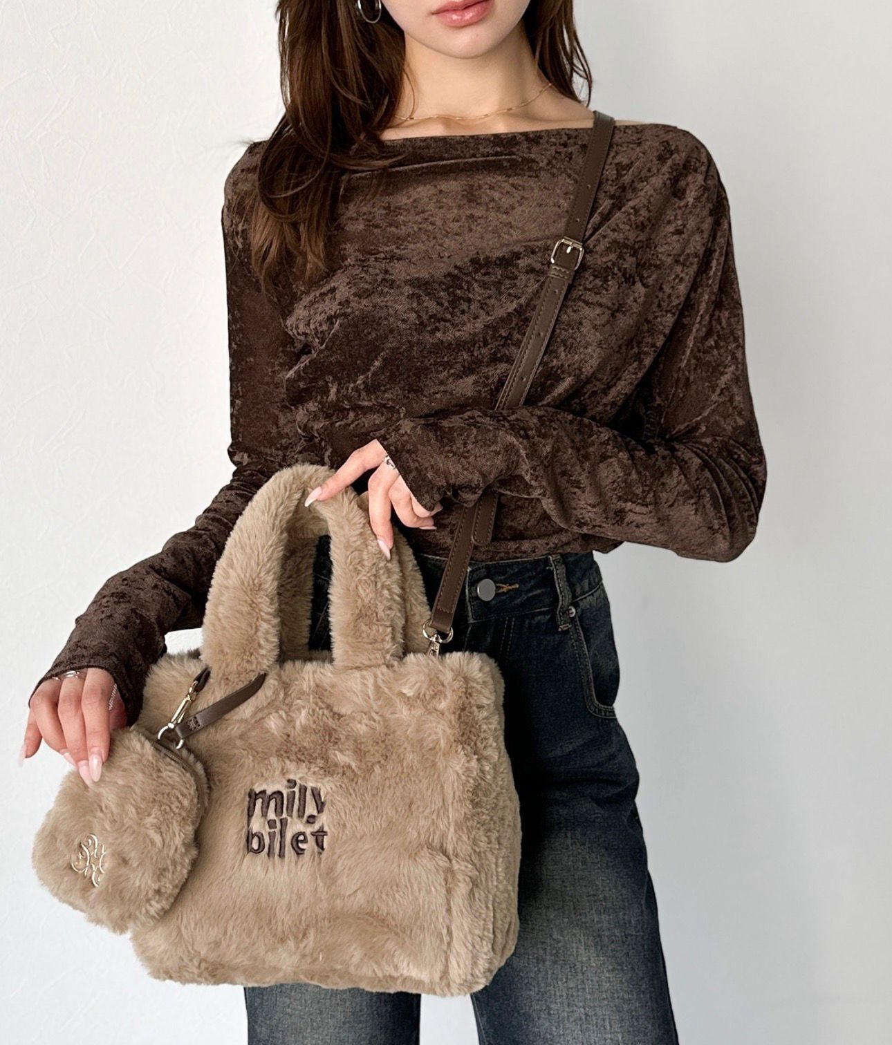 【預購】JN031314 mily bilet 棉花糖絨毛包