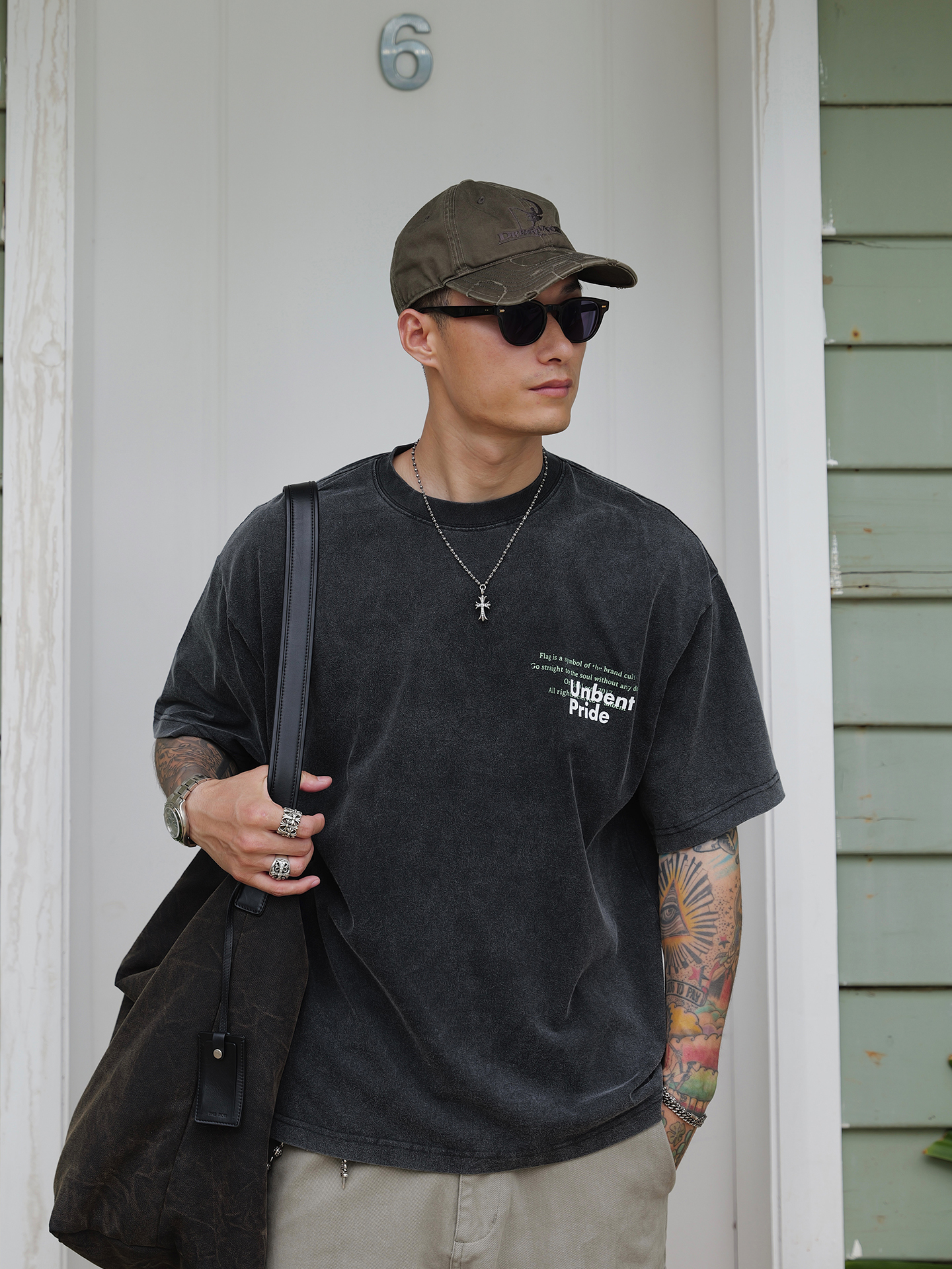 #預購 UNBENT 26SS 復古做舊印花 沙洗 純棉短踢 四色