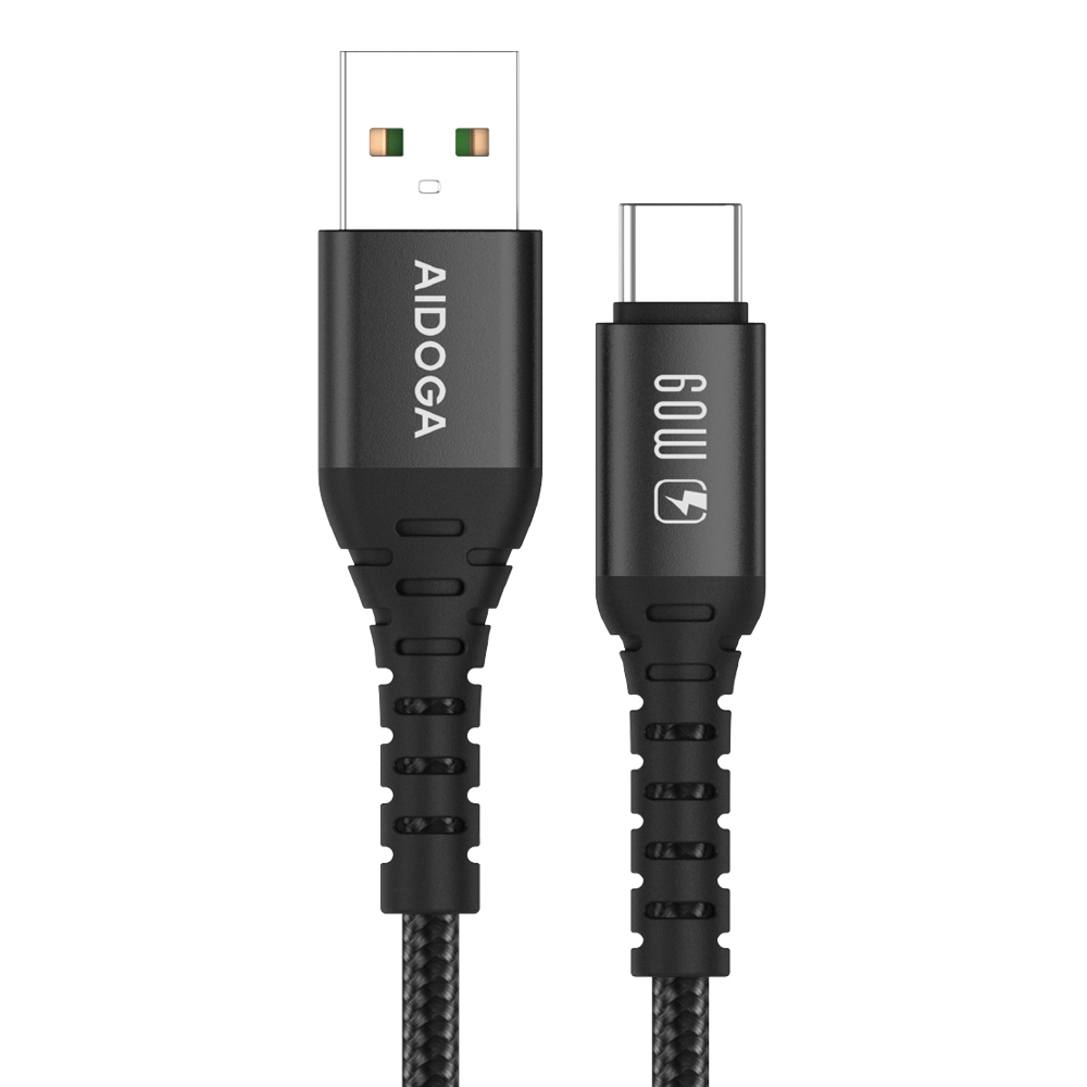 AIDOGA 艾迪伽 Type-C充電線傳輸線快充線 加長網尾 安卓 NyzerFlex 1.2M 支援iPhone17/安卓/平板