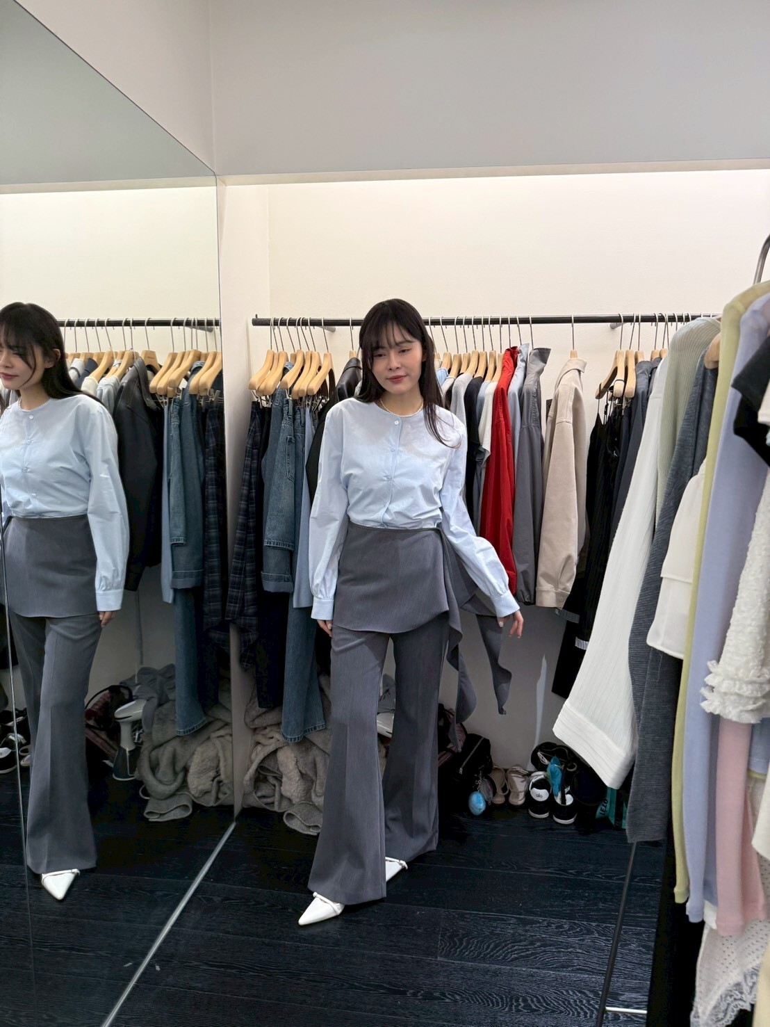 OB6005 飄飄圍裙西褲 (S/M)