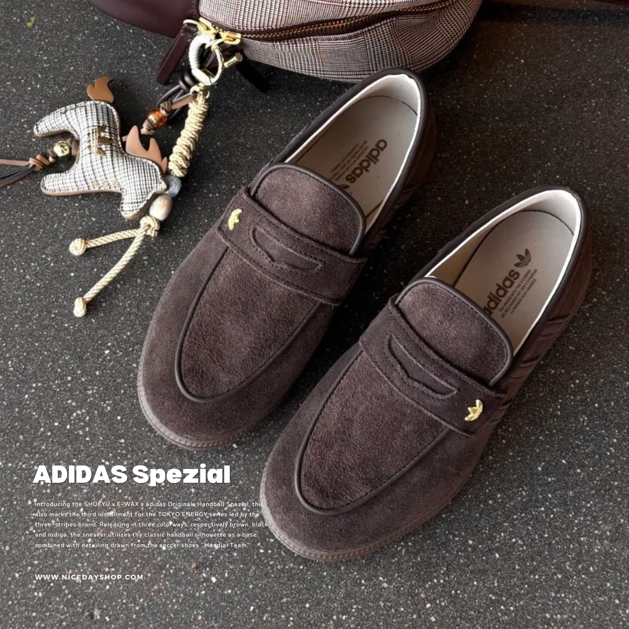 NICEDAY 代購 Adidas HANDBALL SPEZIAL LOAFER 樂福鞋 可可 摩卡 棕 金標 KJ2533