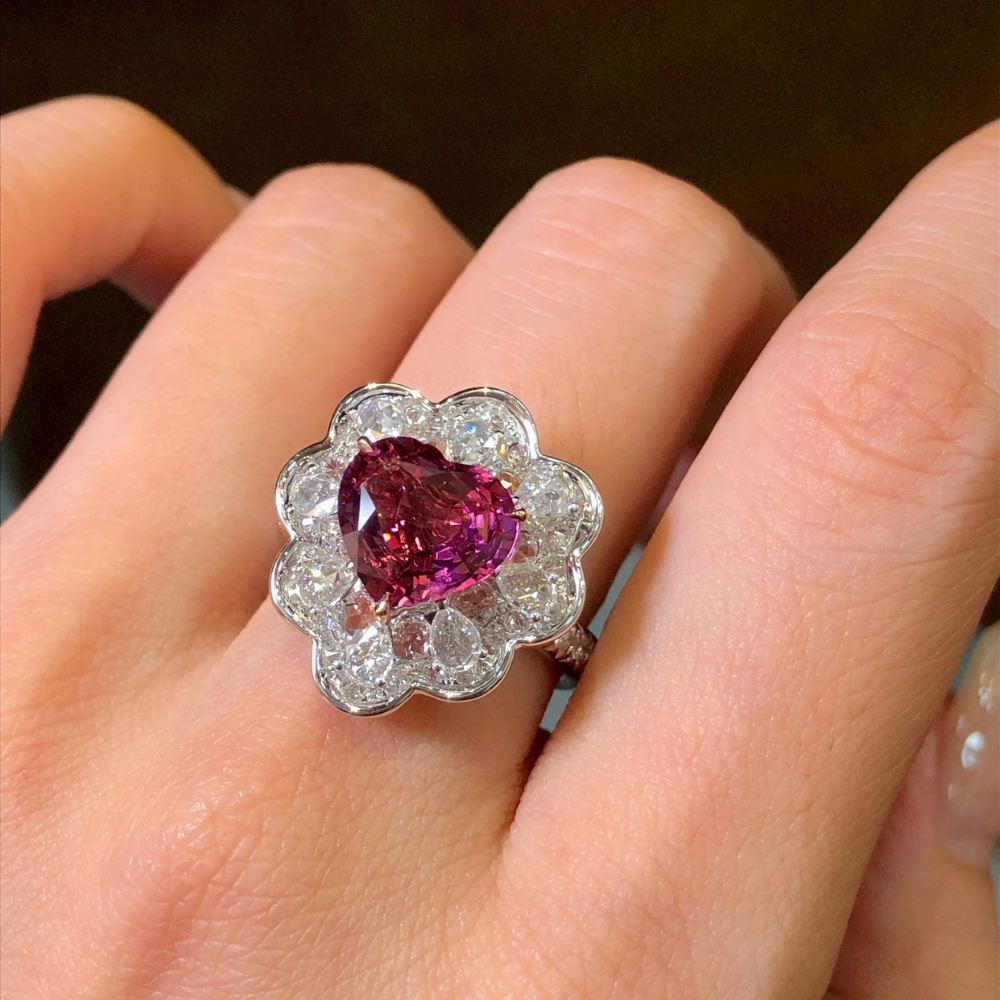 國際證｜天然蓮花色尖晶石戒指2.31ct