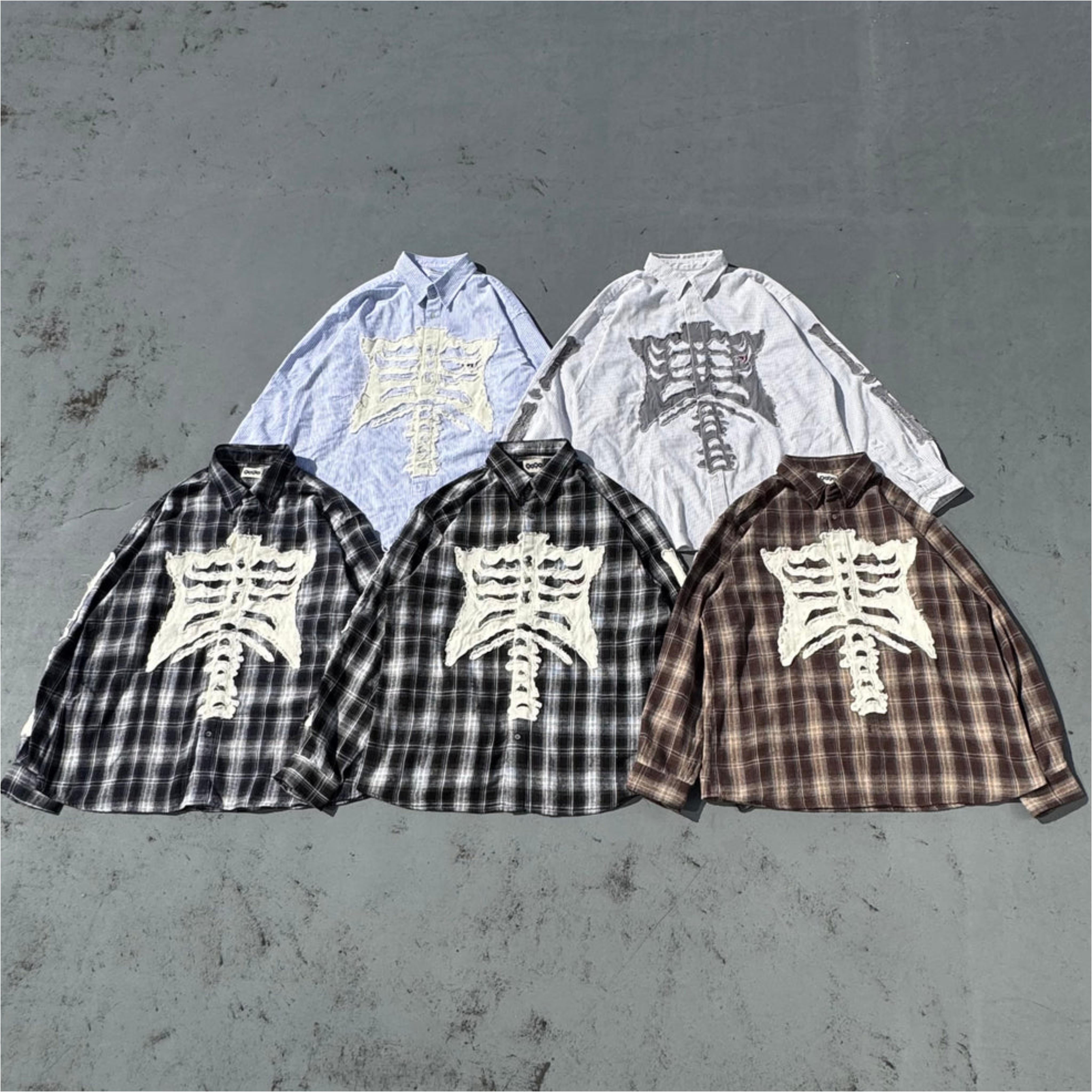 2026SS 9090 Bone Long Sleeve Shirt 條紋 格紋 骨頭 襯衫 現貨 NN2223