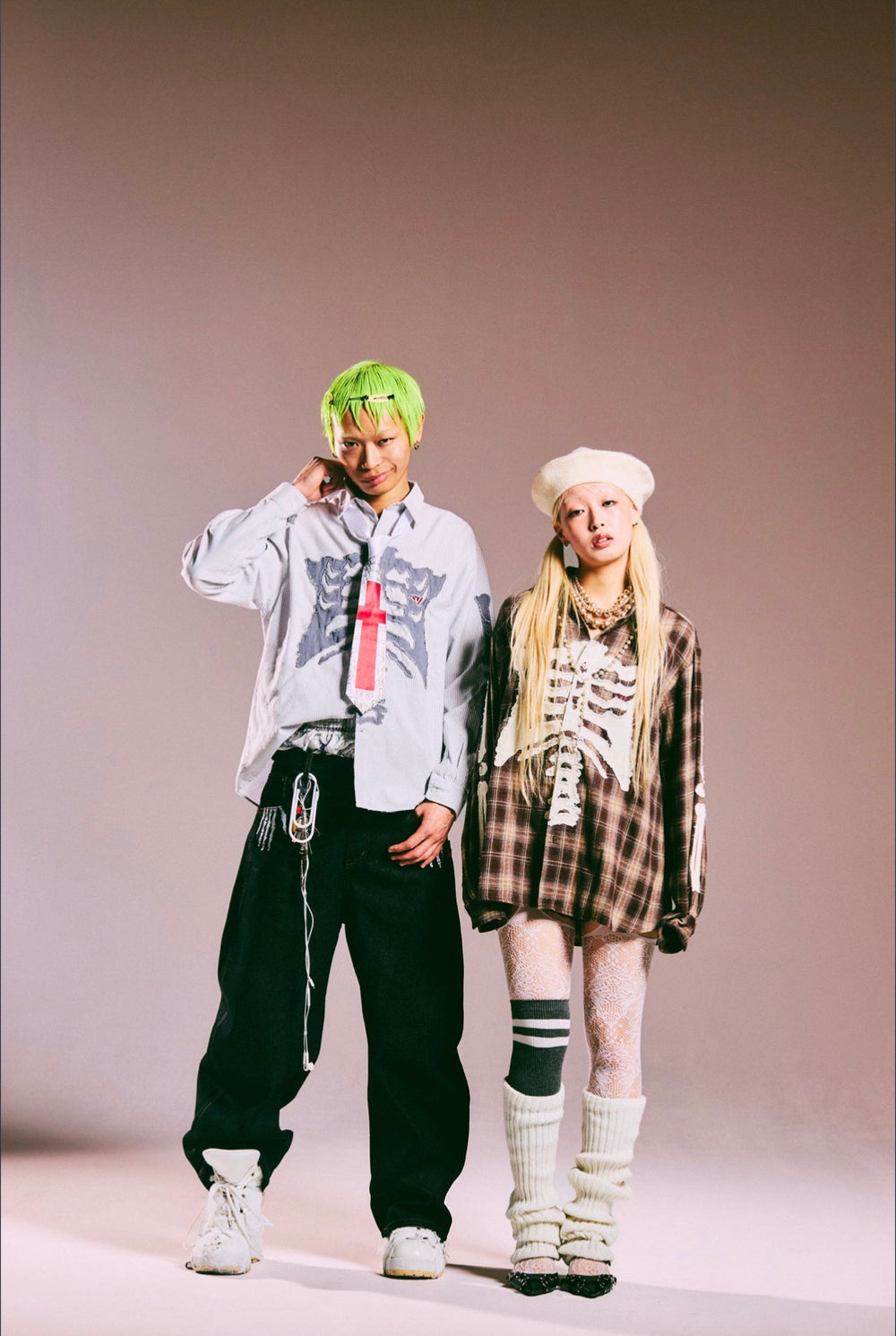 2026SS 9090 Bone Long Sleeve Shirt 條紋 格紋 骨頭 襯衫 現貨 NN2223