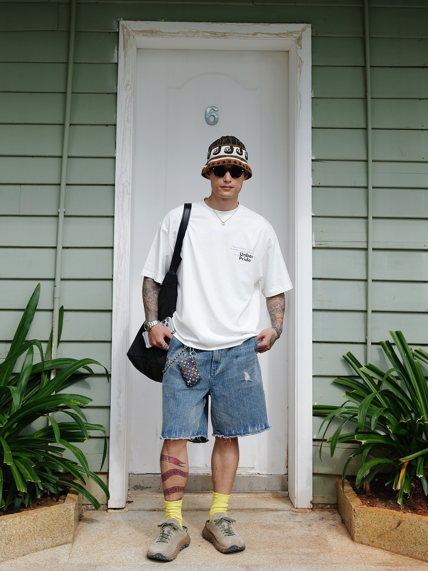 #預購 UNBENT 26SS 復古竹節紗 破壞水洗做舊 寬鬆重磅 牛仔短褲 五分褲