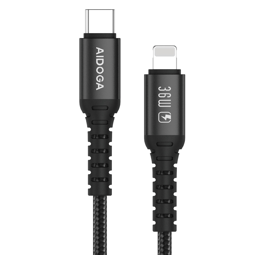 AIDOGA 艾迪伽 PD/Lightning/Type-C/iPhone充電線傳輸線快充線 加長網尾 NyzerFlex 1.2M