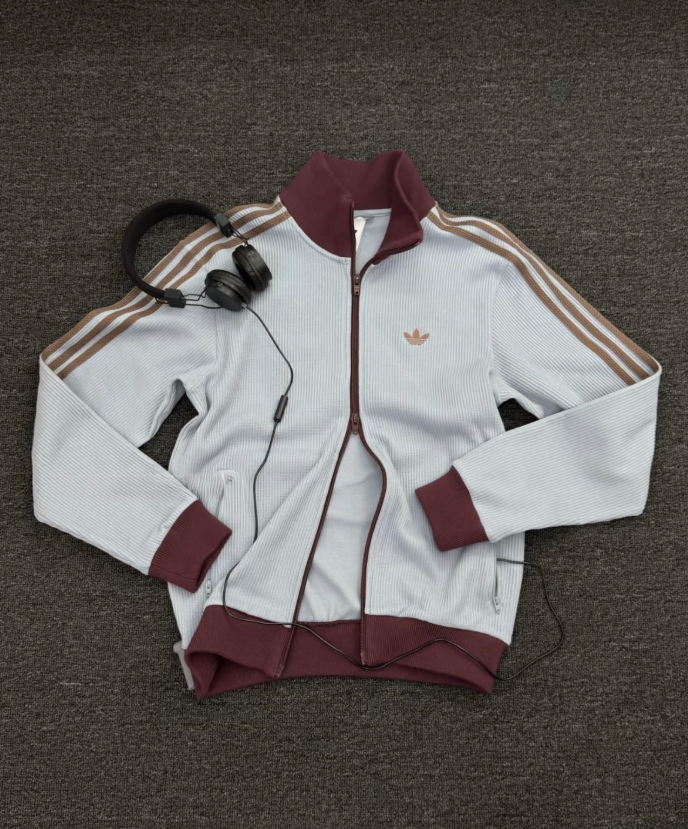 ADIDAS ORIGINALS 華夫格 立領外套 雙拉鍊 三葉草  奶油白 灰藍 抹茶綠  KY5769 KY5770 KZ2914