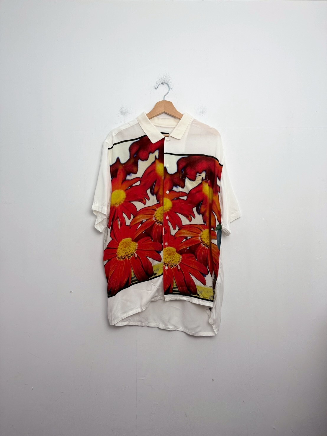 SUPREME X JEAN PAUL GAULTIER FLOWER POWER RAYON SHIRT SIZE XL