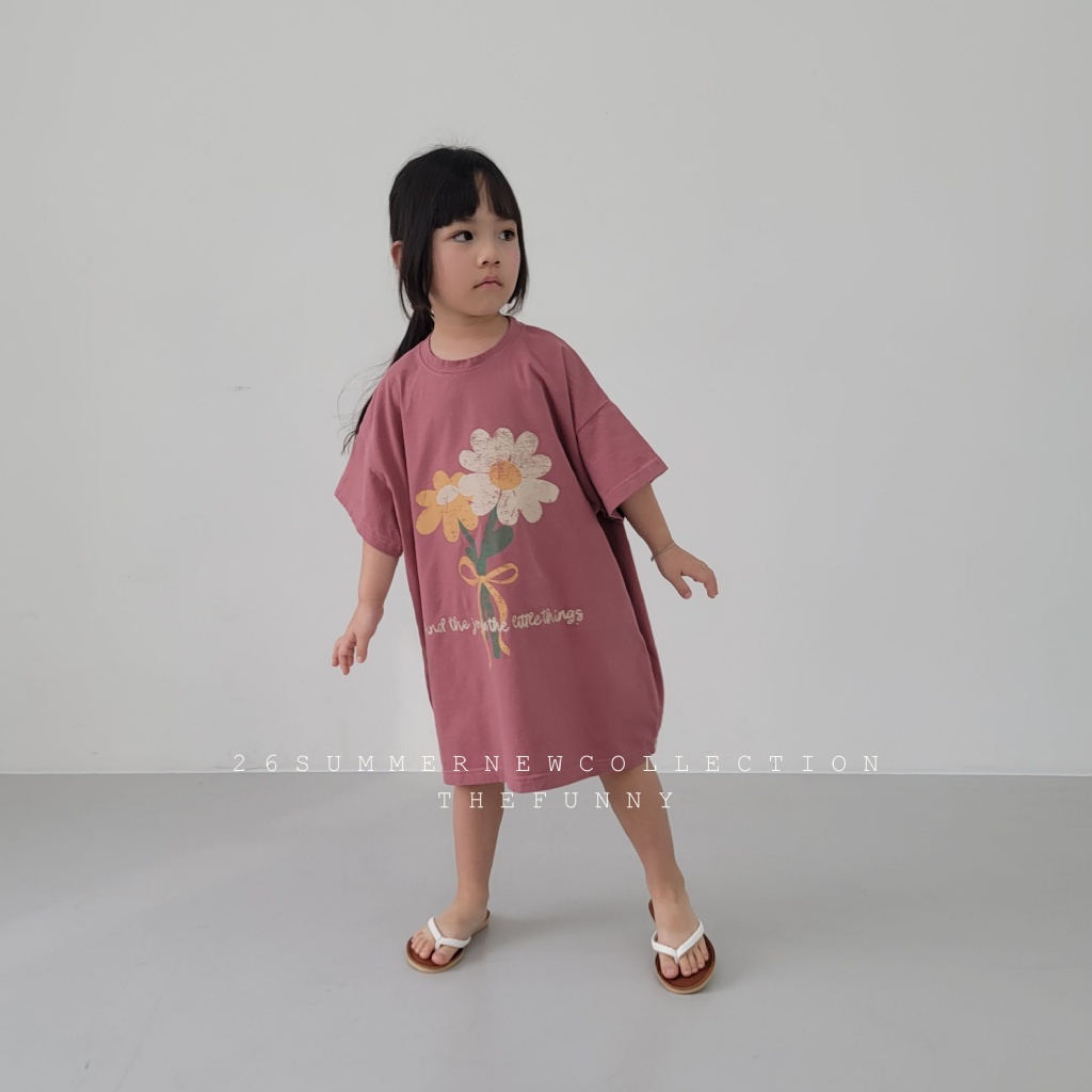 正韓夏thefunny 兩色大花朵洋裝