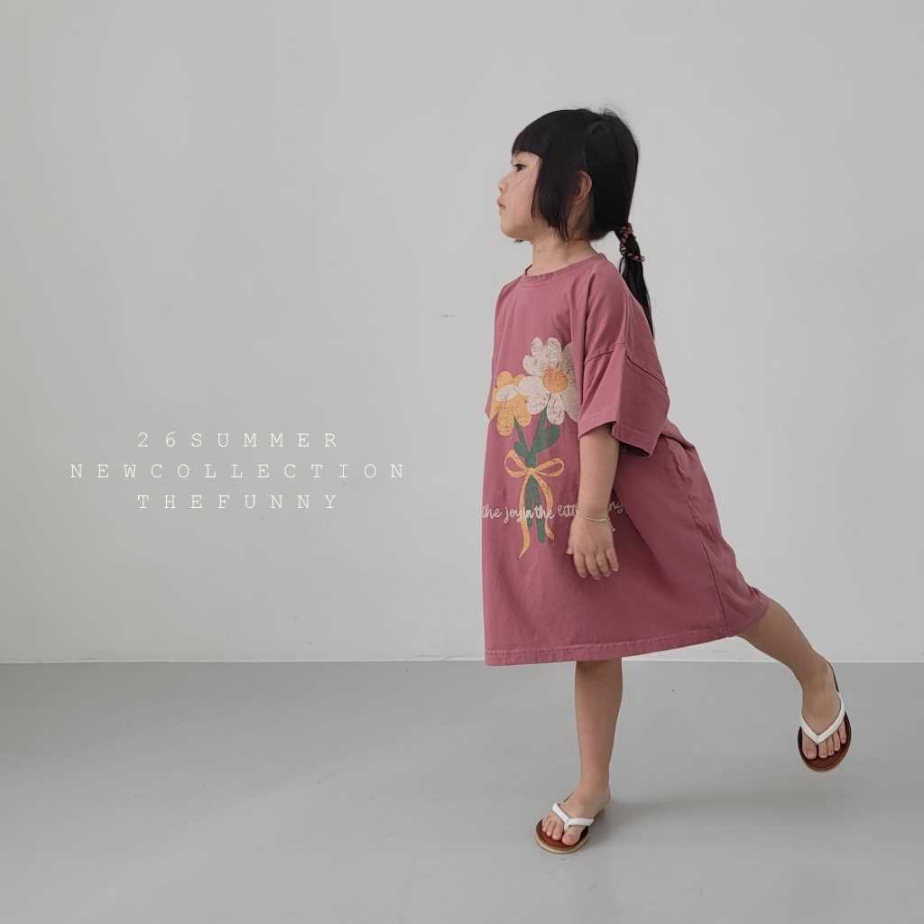 正韓夏thefunny 兩色大花朵洋裝