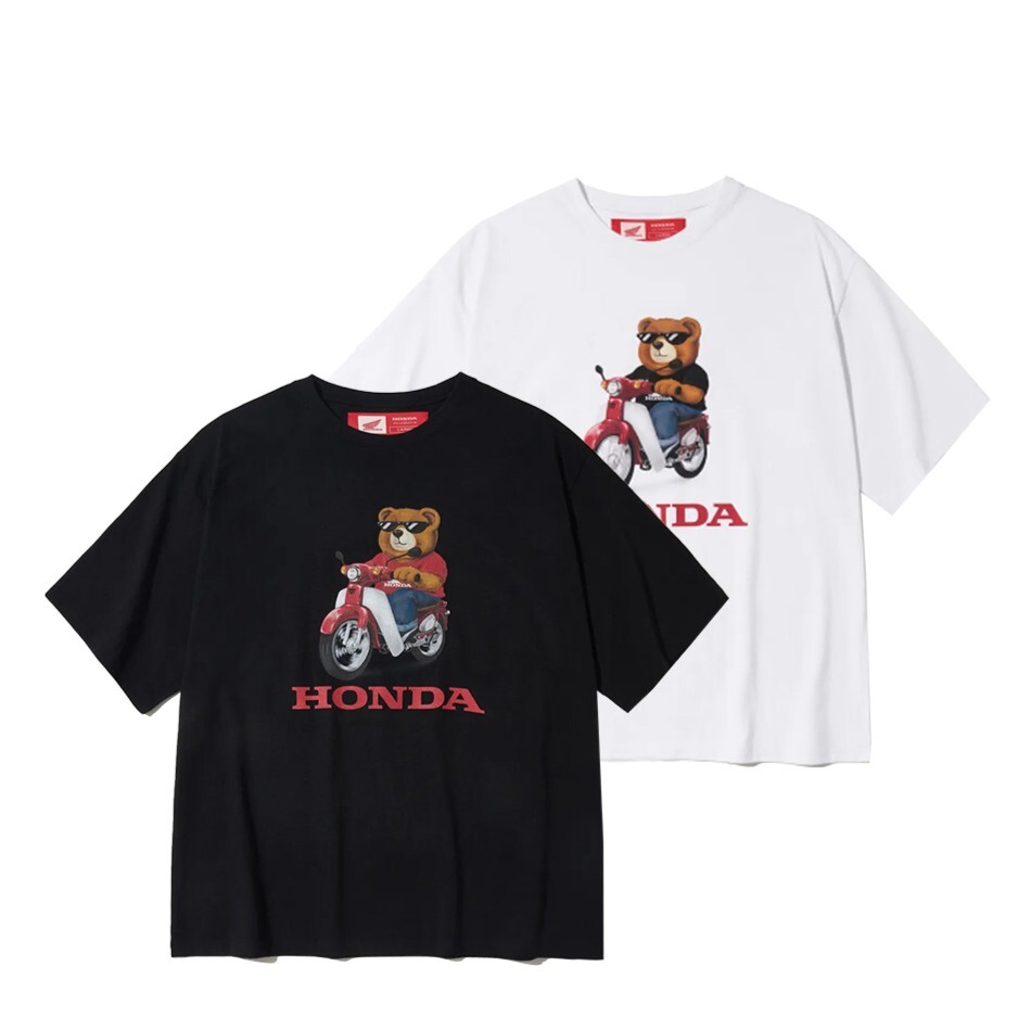 【預購】K031366  Honda 小熊印花短袖上衣
