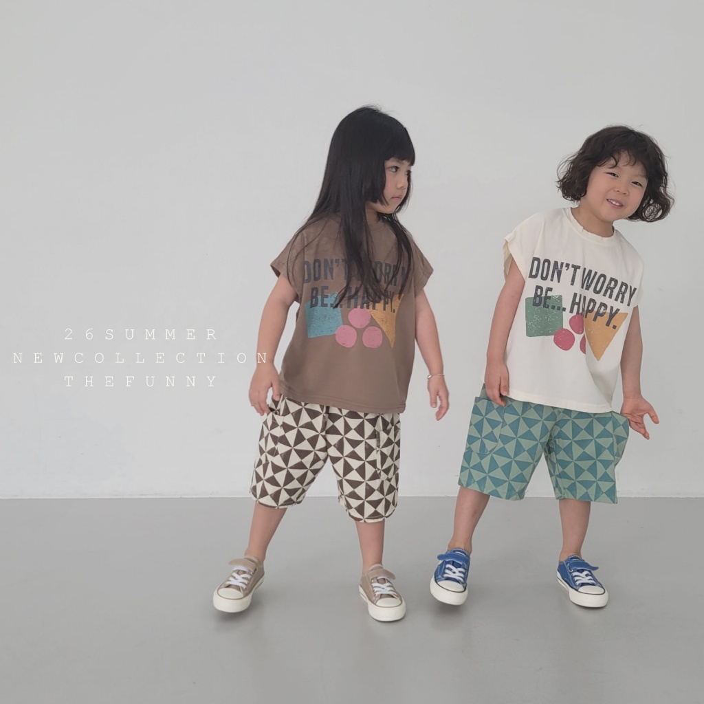 正韓夏thefunny 兩色圖形背心