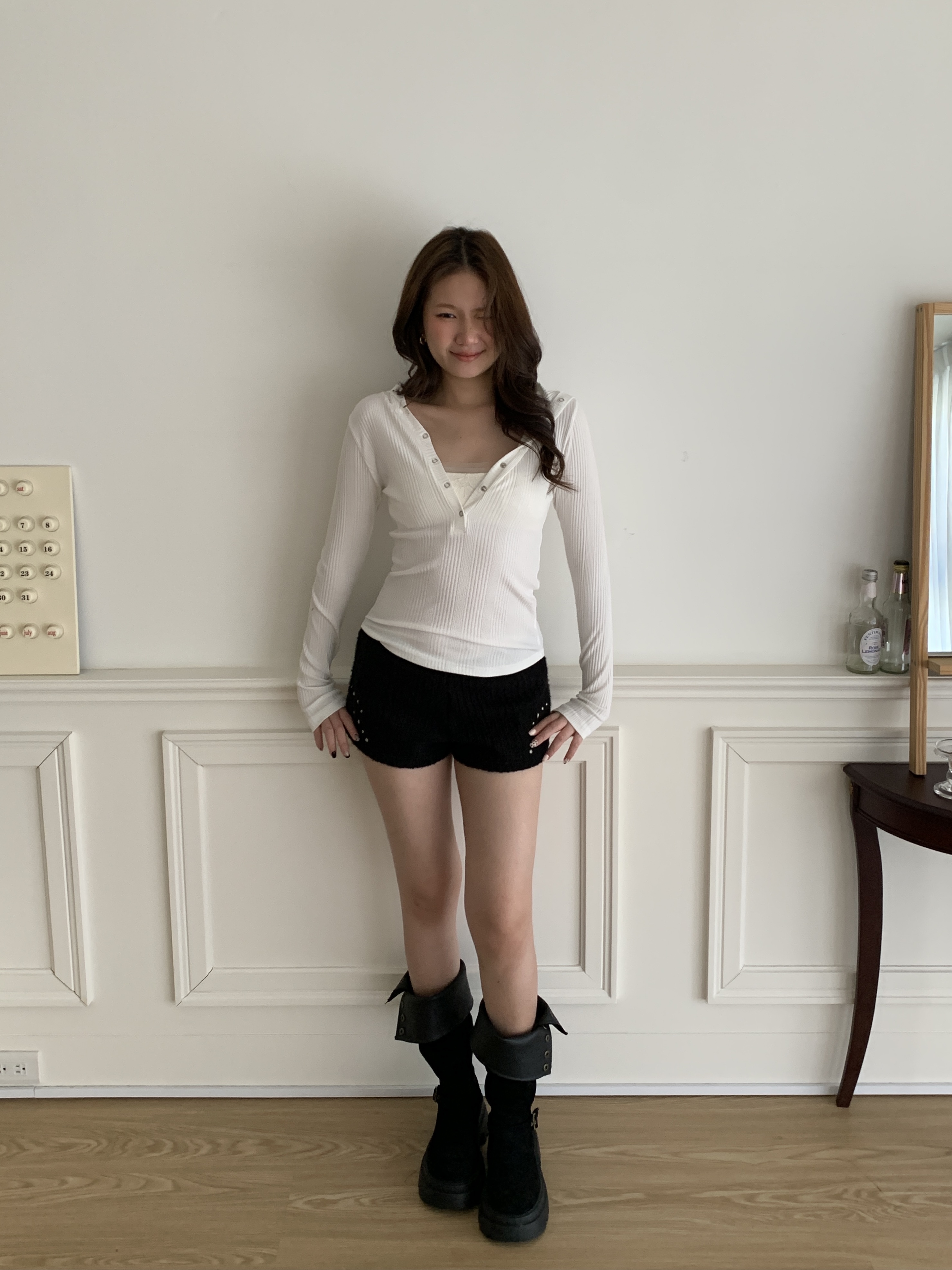 M005/classic辣妹直坑連帽薄上衣