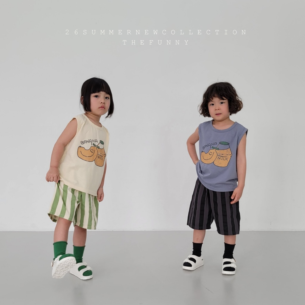 正韓夏thefunny 香蕉牛奶背心