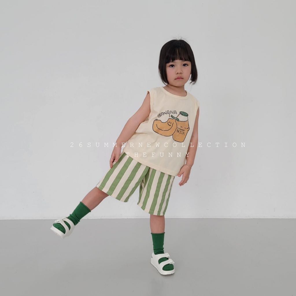 正韓夏thefunny 香蕉牛奶背心
