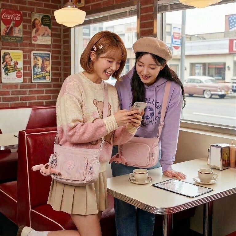 【預購】KIPLING H031312 輕盈尼龍斜揹包