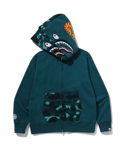 2026SS BAPE A BATHING APE COLOR CAMO SHARK FULL ZIP DOUBLE HOODIE 雙頭 鯊魚 連帽 外套 1M30115009