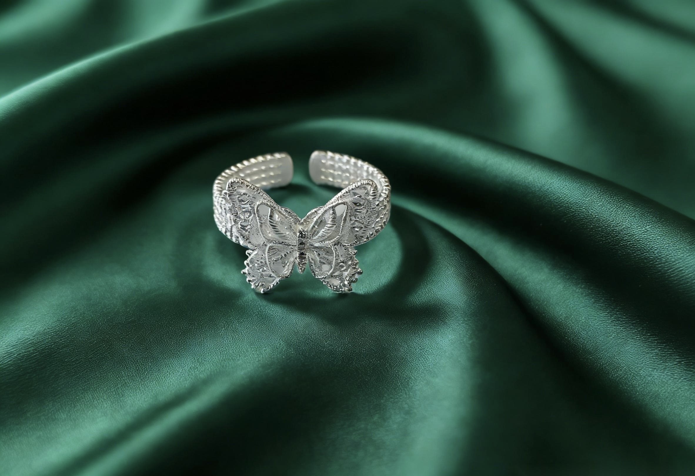 (I1)蝴蝶蕾絲 戒指 S925厚銀- #R2241301 #AP2604