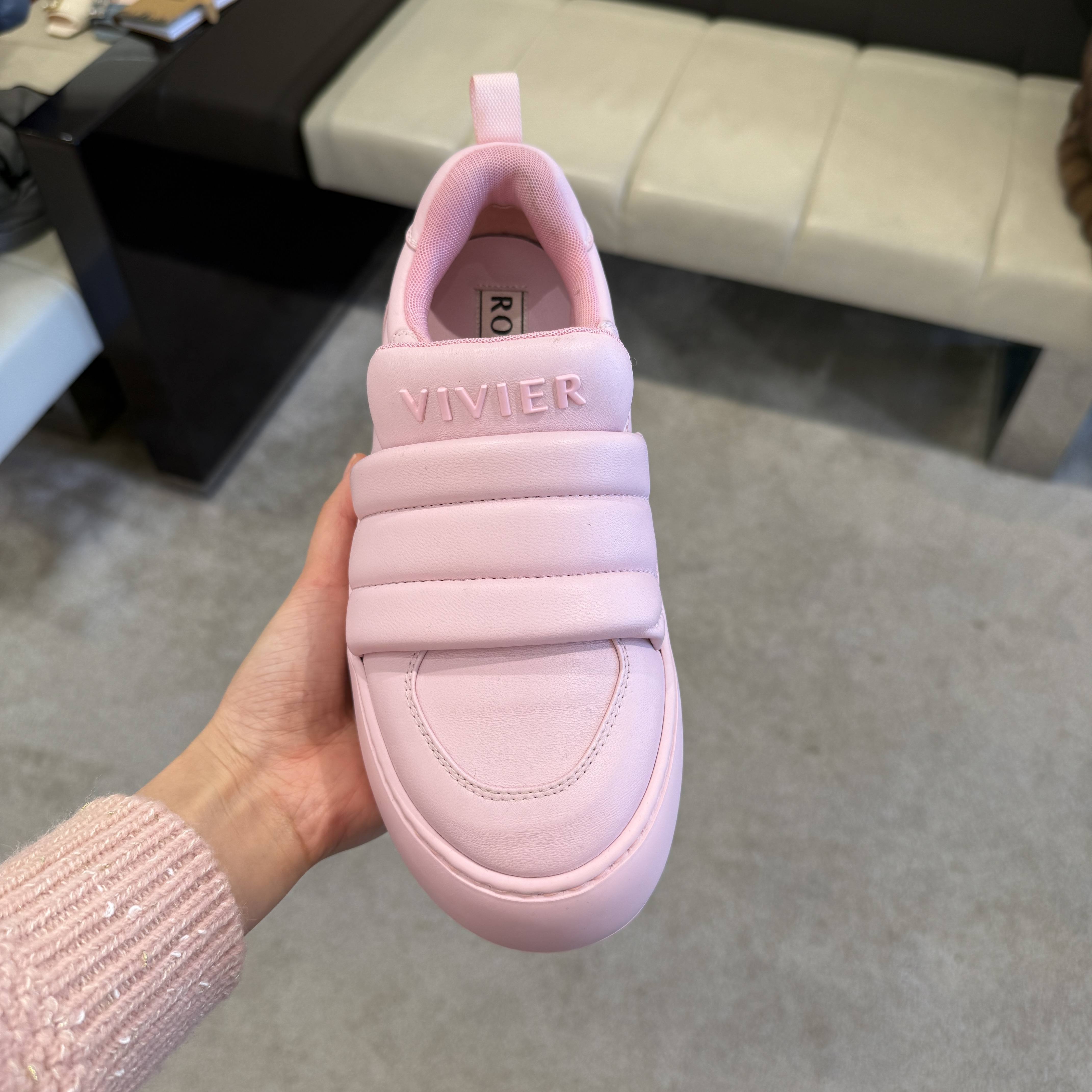 Roger Vivier viv up slip on sneakers pink