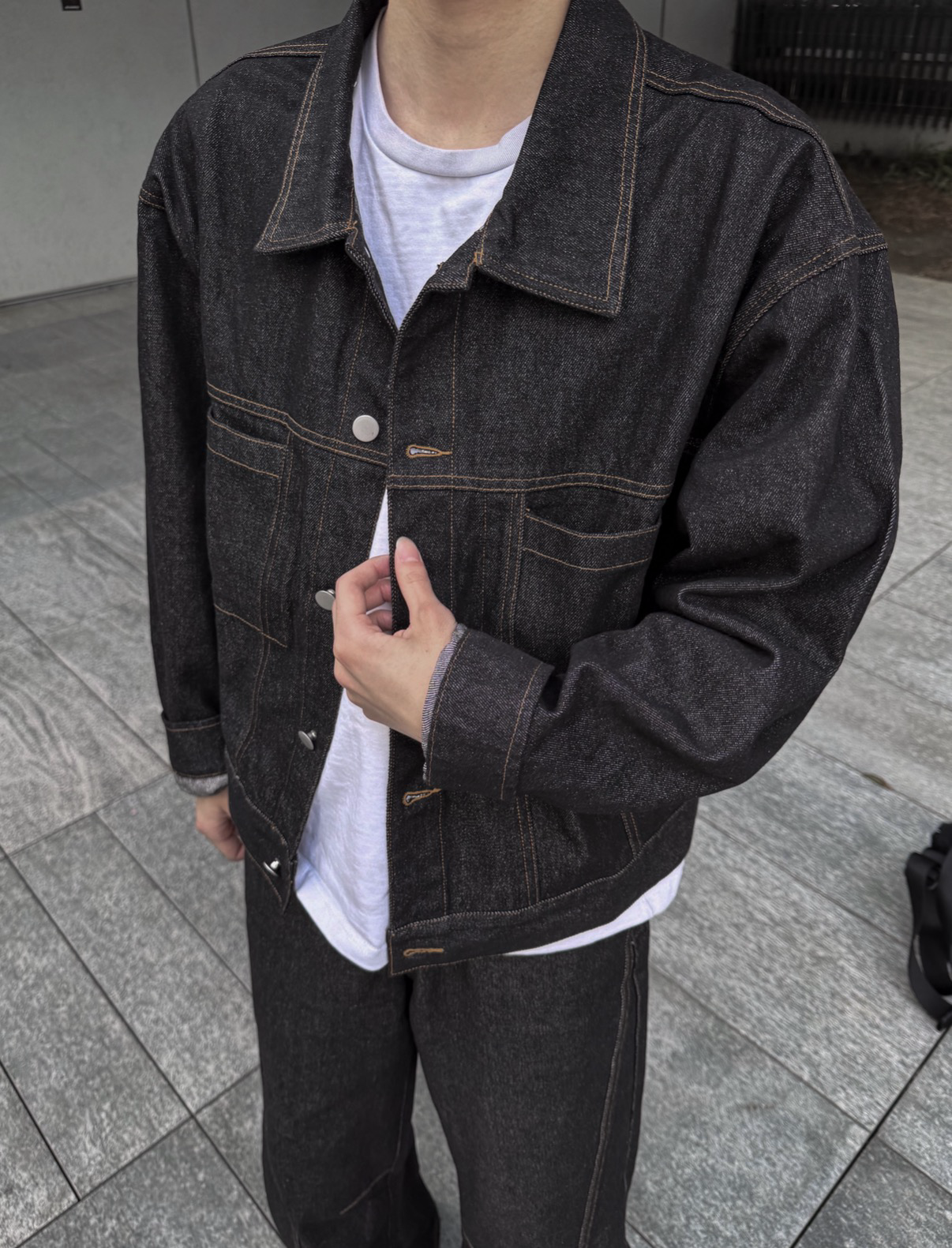 （現貨）丹寧原色短寬牛仔外套