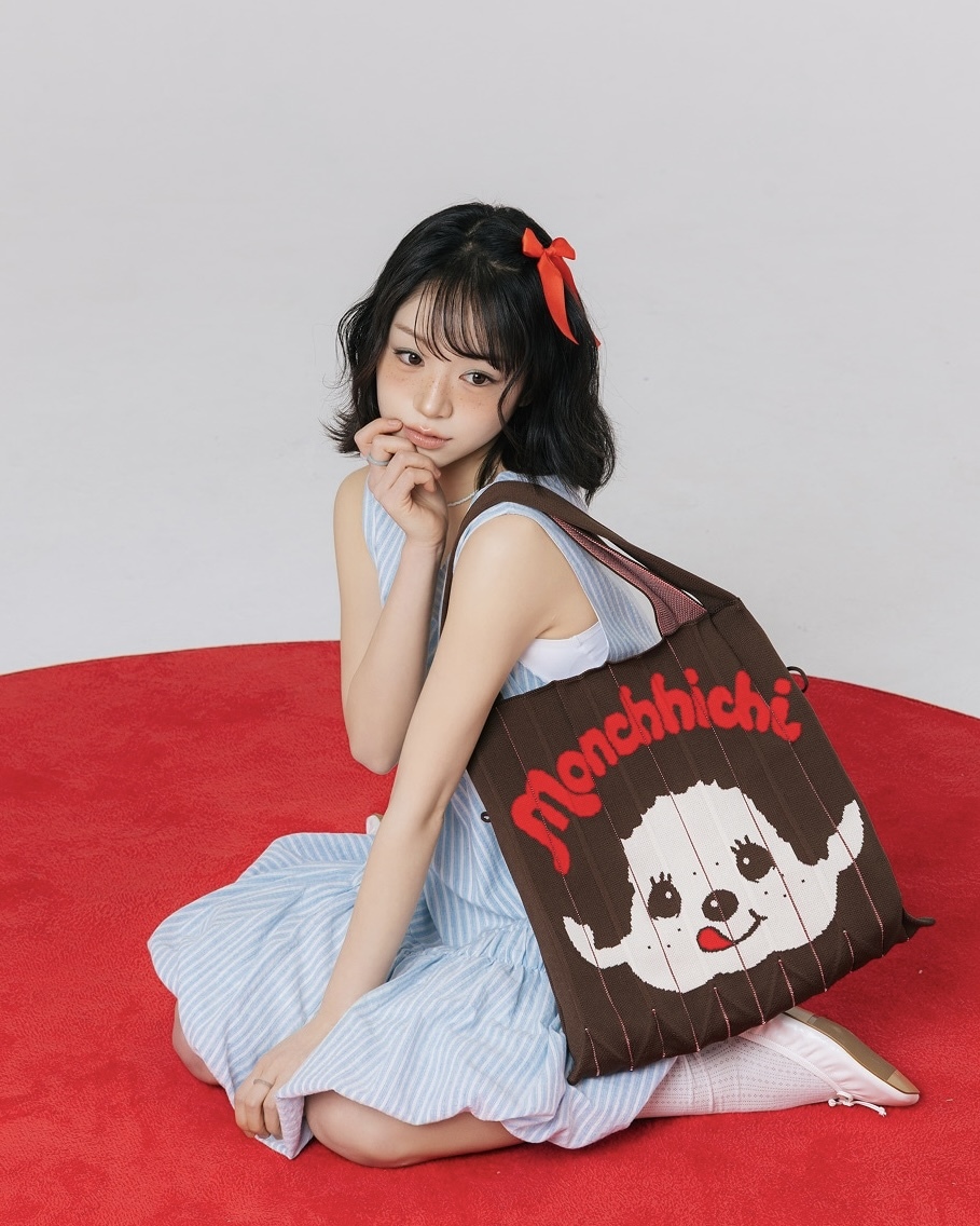 🇰🇷 JOSEPH AND STACEY X LUCKY PLEATED KNIT LARGE MONCHHICHI BOY 夢奇奇 蒙奇奇 聯名款 針織包 風琴包 手提包 單肩包 / 預購