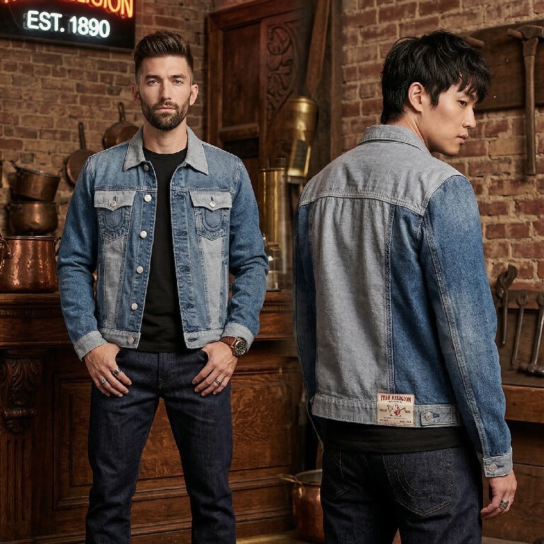 【預購】TRUE RELIGION H031314 經典反單寧牛仔外套