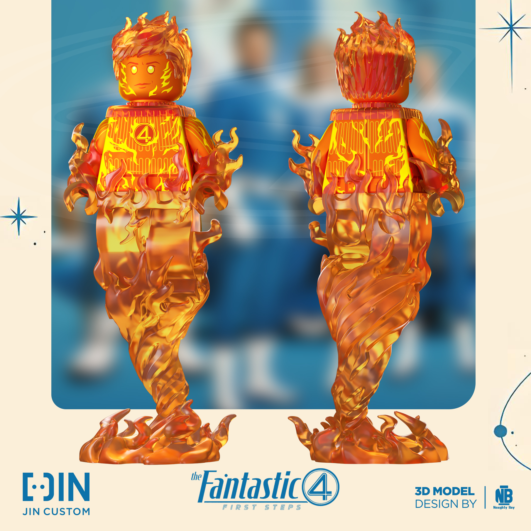 [Jin Custom][Preorder] The Fantastic Four - Human Torch [PADprinted]