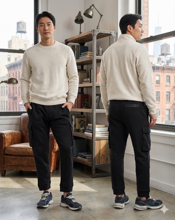 【預購】KARL LAGERFELD PARIS H031316 男裝休閒工裝長褲