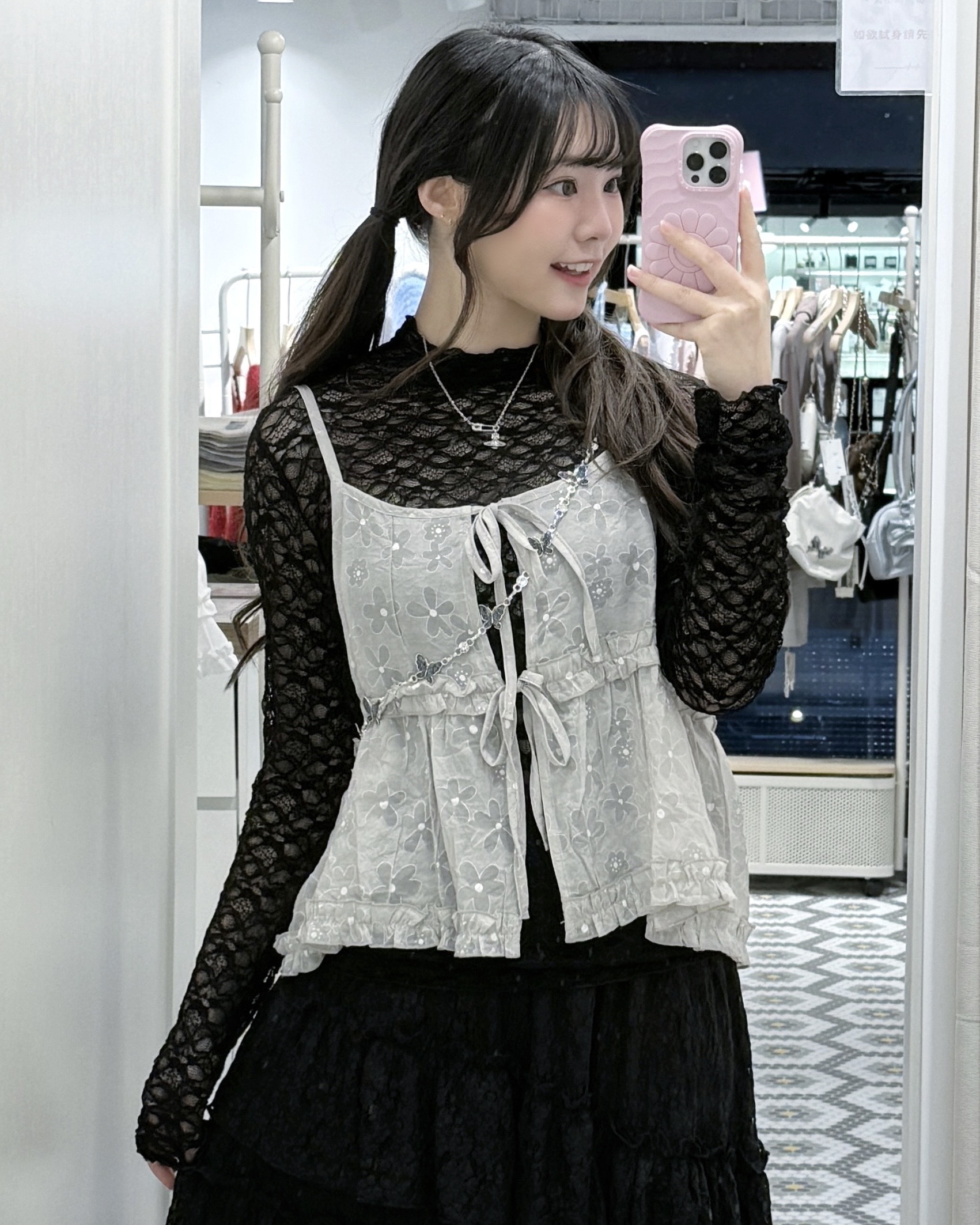 EA1231｜ 糖果色系日系花花PRINT吊帶🌷𖤣𖥧𖥣