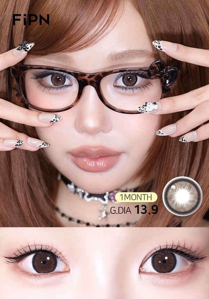 [月拋] FiPN Kitsuki 1 Month Mocha｜月拋彩妝隱形眼鏡｜每盒2片