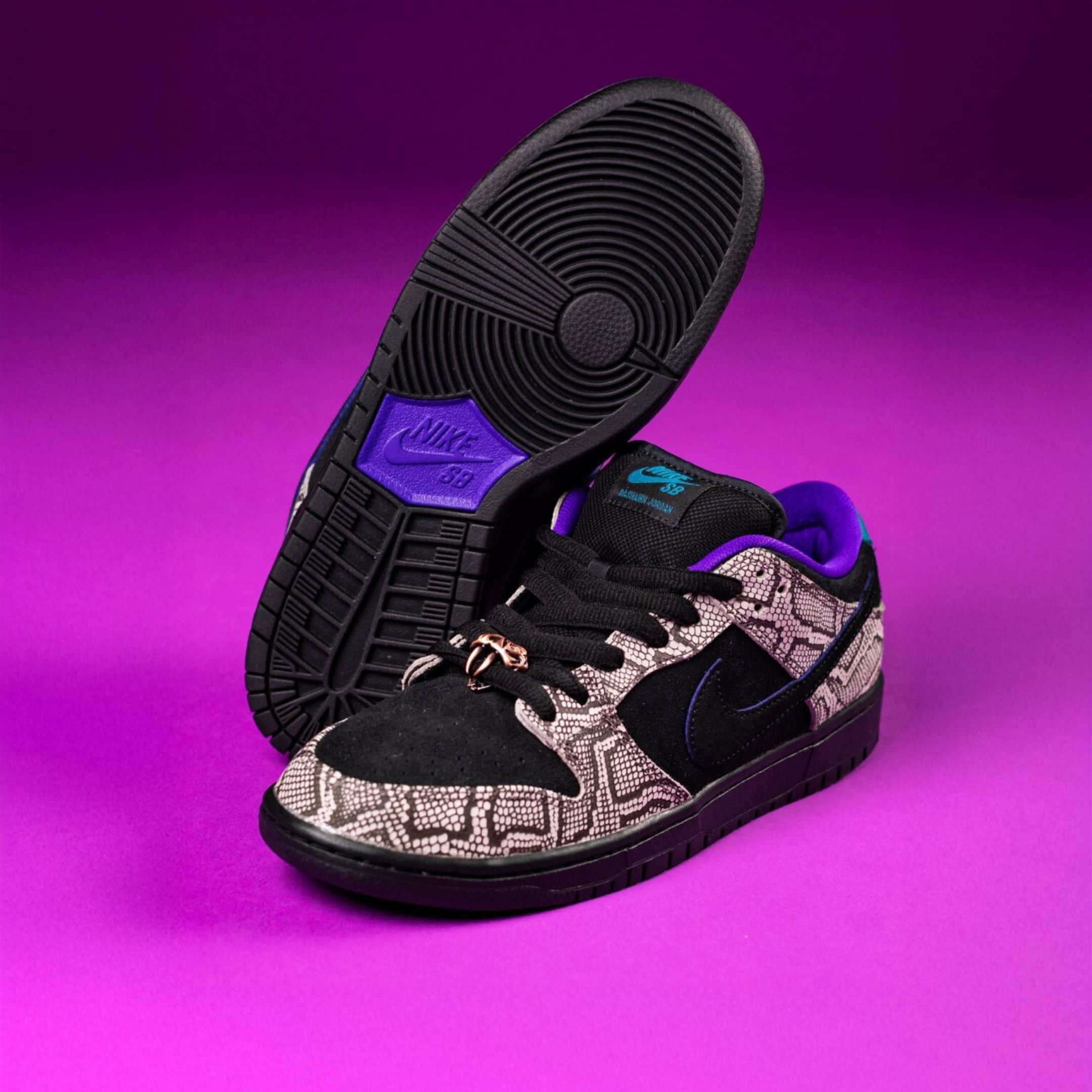 NICEDAY 代購 Dashawn Jordan x Nike SB Dunk Low 聯名 滑板 蟒蛇 蛇紋 摩卡 黑 IB6208-200