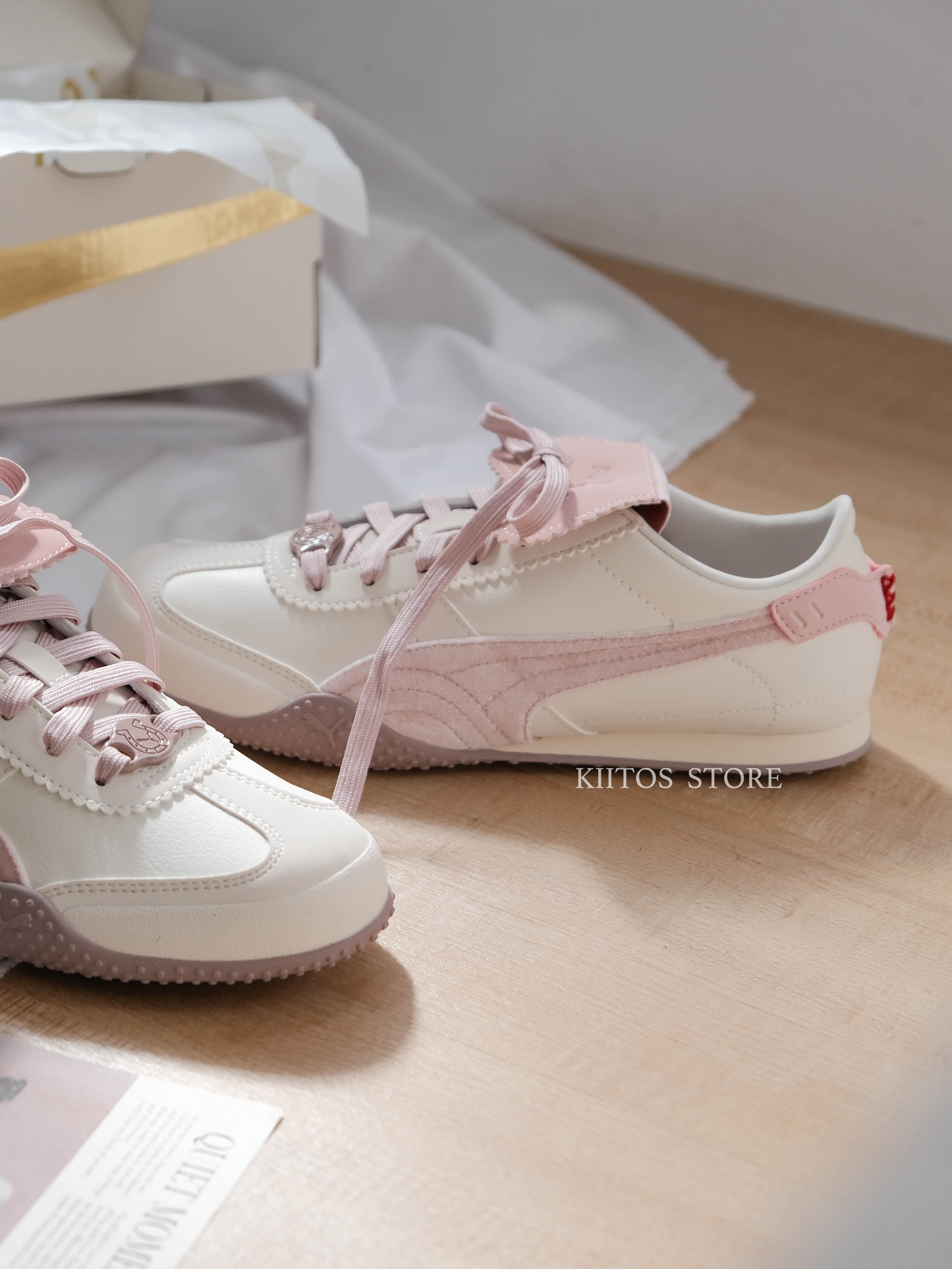 【預購】PUMA BELLA UT "Year Of Horse" 馬年限定 奶油櫻花粉 粉色 翻轉鞋帶 絨毛 女鞋 406665-01
