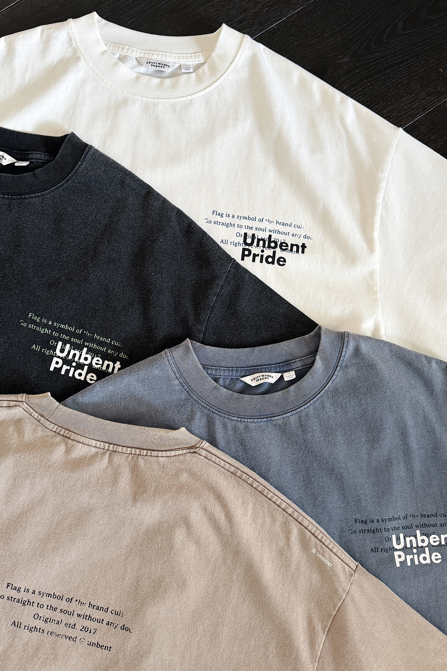 Unbent 26 S/S 沙洗標語短袖