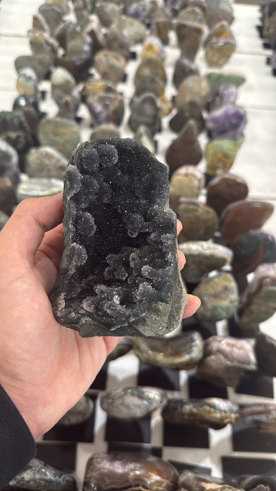 WL245 黑銀河紫水晶鎮 A245 0.59KG SS級