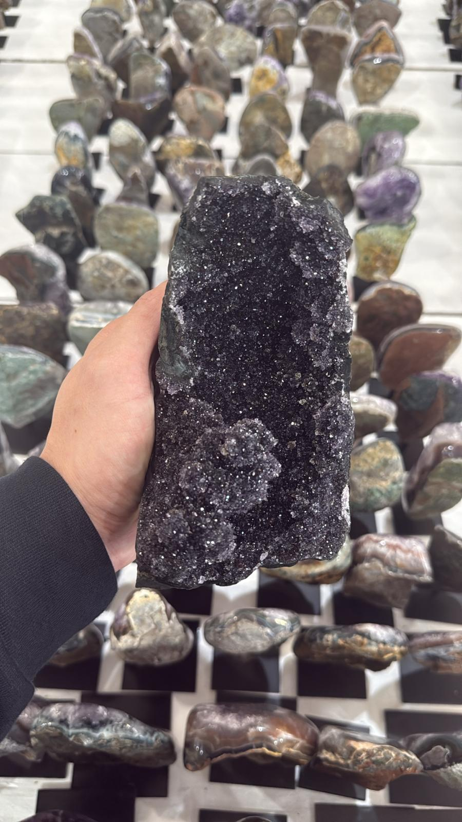 WL246 黑銀河紫水晶鎮 A246 1.09kg SS級