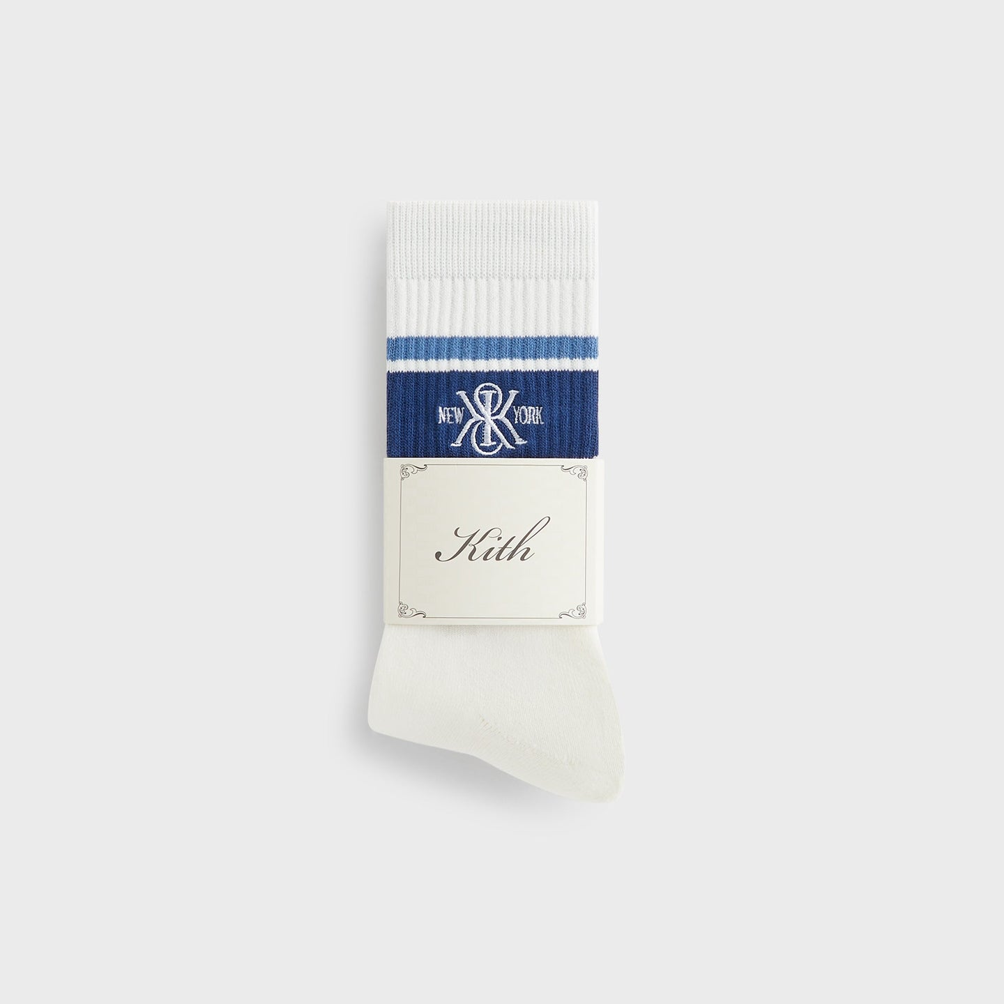 2026SS Kith 3-Pack New York Crest Cotton Crew Socks 襪子 長襪 條紋 三雙一組 現貨 KHM220186