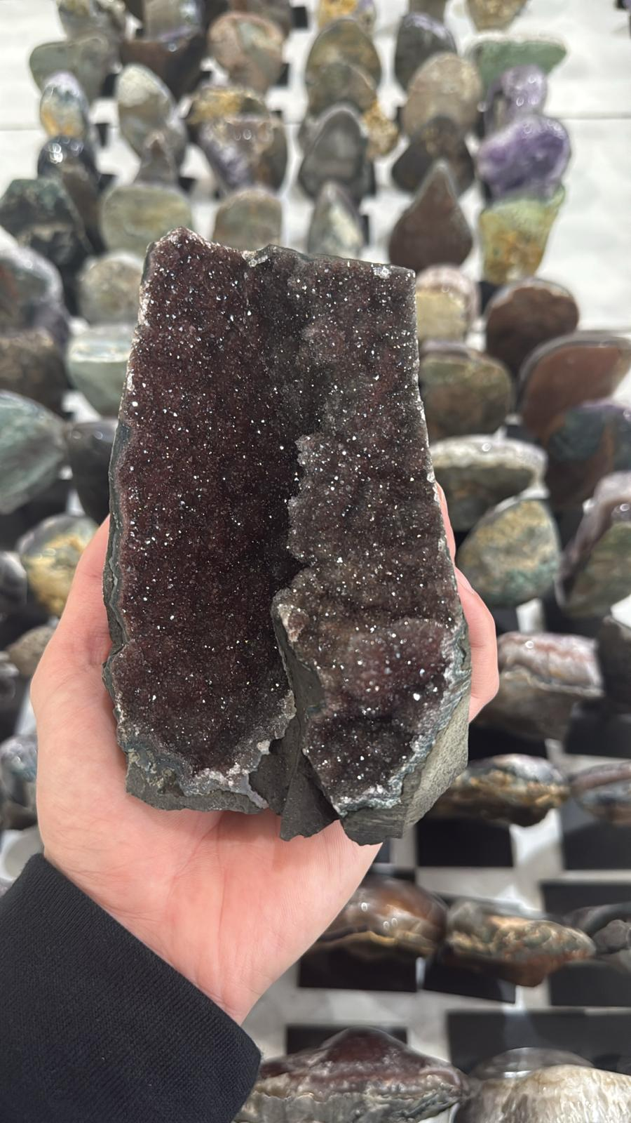 WL251 黑銀河紫水晶鎮 A251 1.07 kg