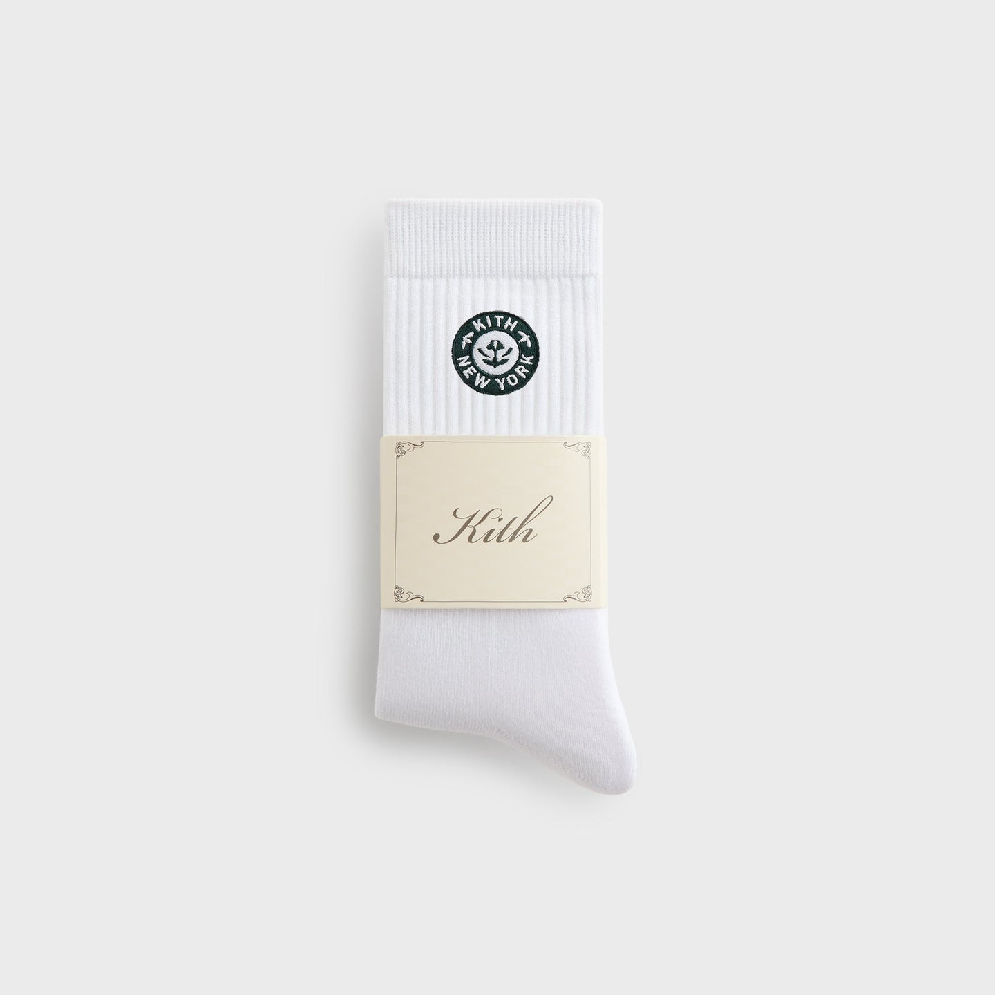 2026SS Kith 3-Pack Rose Script Cotton Crew Socks 襪子 長襪 三雙一組 現貨 KHM220188