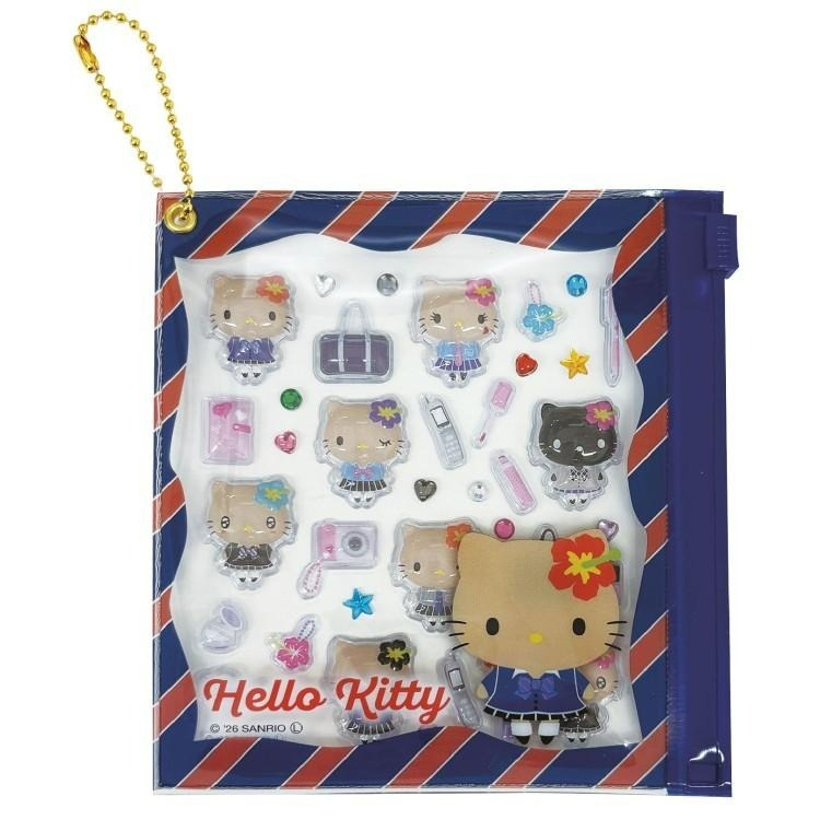 日本 Sanrio 立體貼紙連夾鏈袋掛飾
