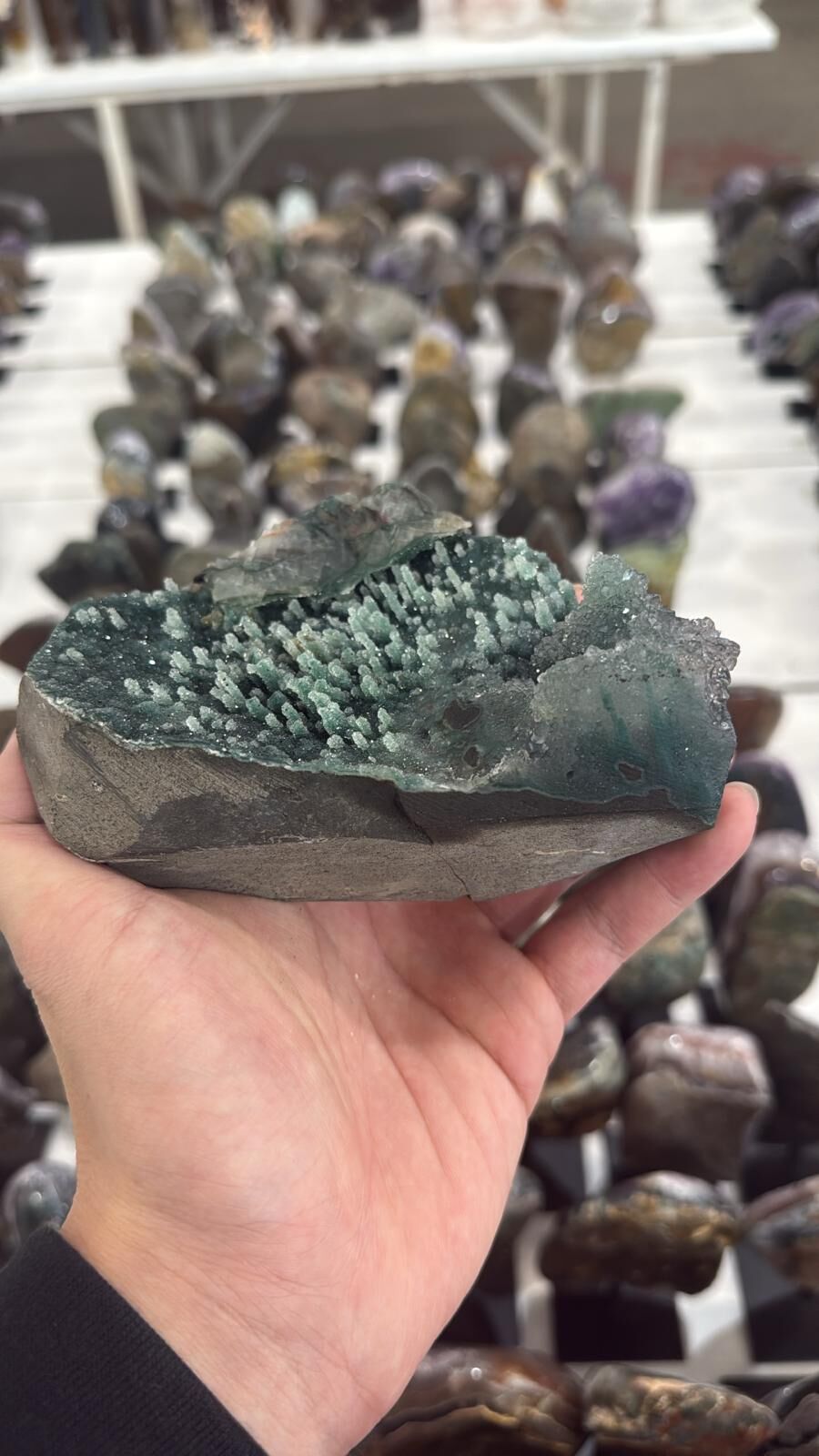 WL265 黑銀河紫水晶鎮 SSS級別 A265 0.8 kg