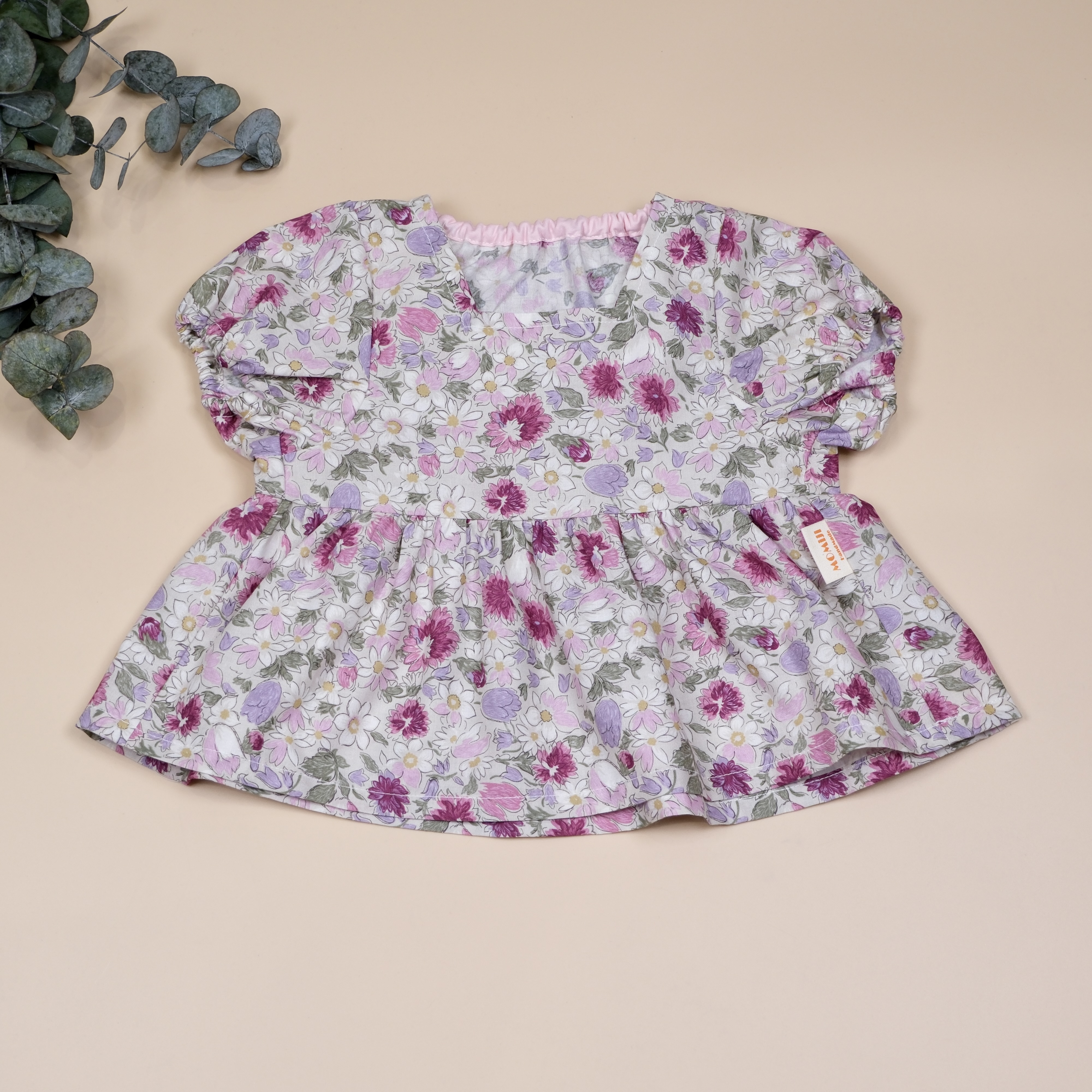 Jardin Doux 柔霧花園套裝系列 ✤ 櫻粉 ✤ 手作花園上衣泡泡短褲套裝