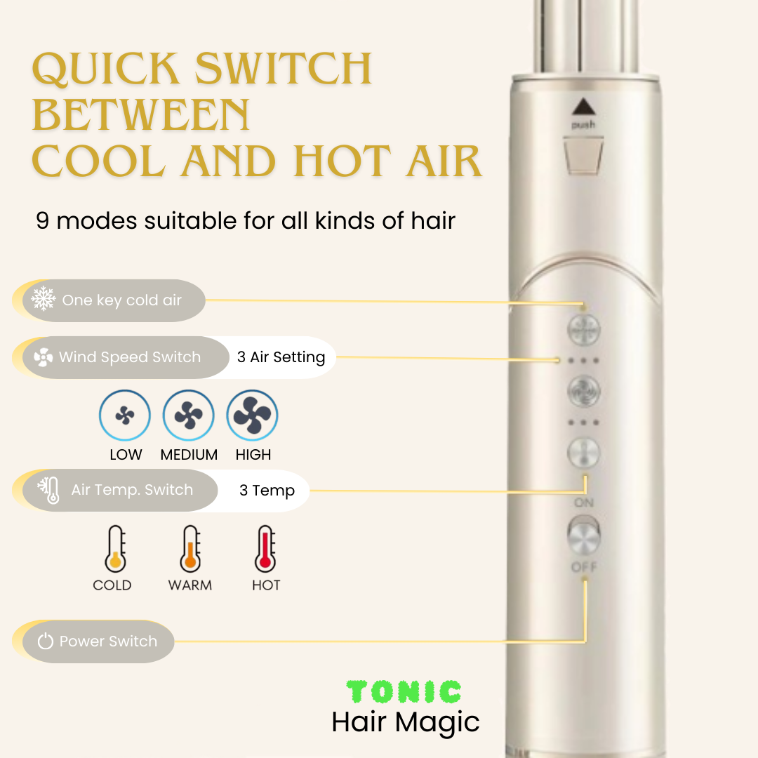TONIC Hair Magic 8-in-1 Professional Hot Air Styler